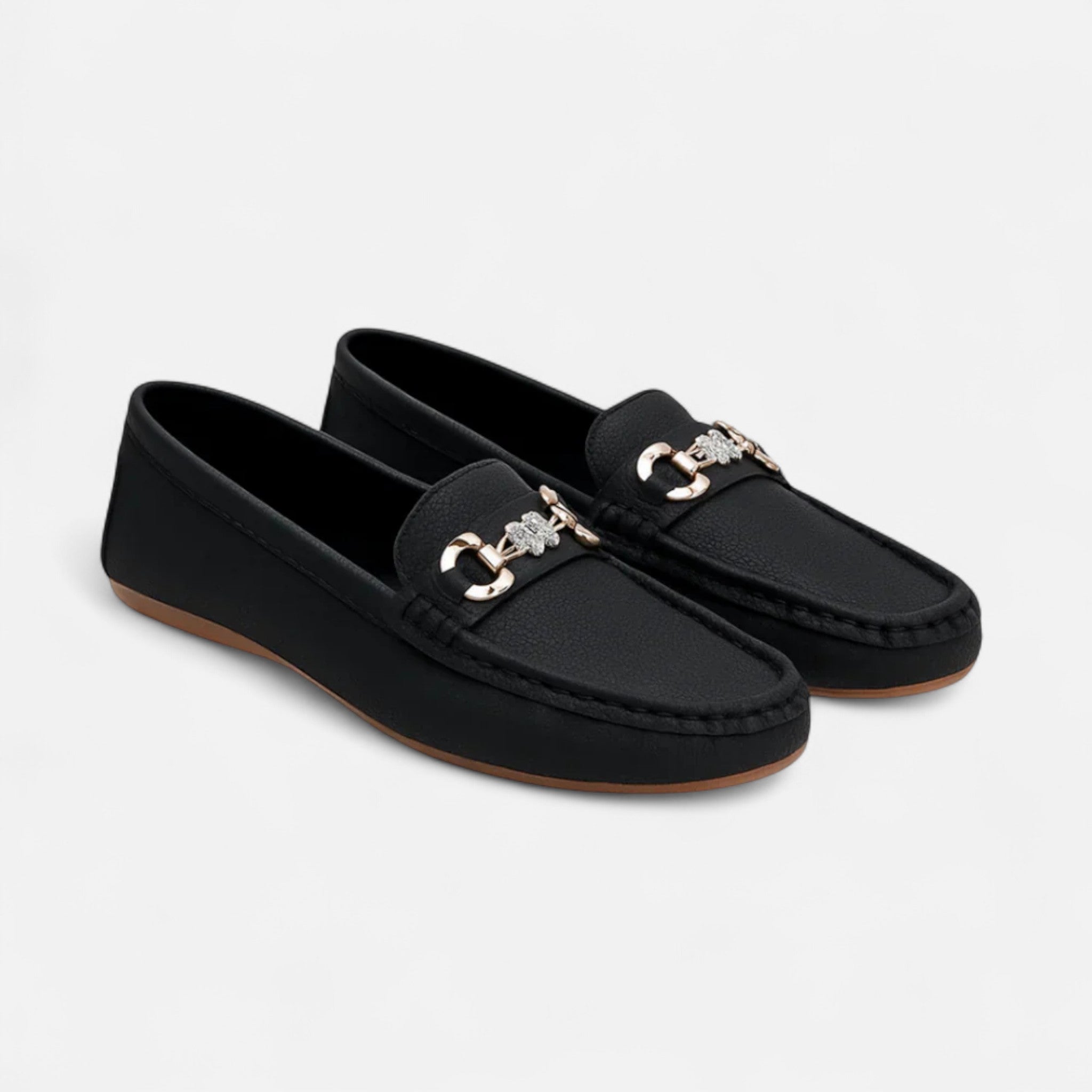 Veloire | Mocassins Femme – Élégance Métallique Raffinée