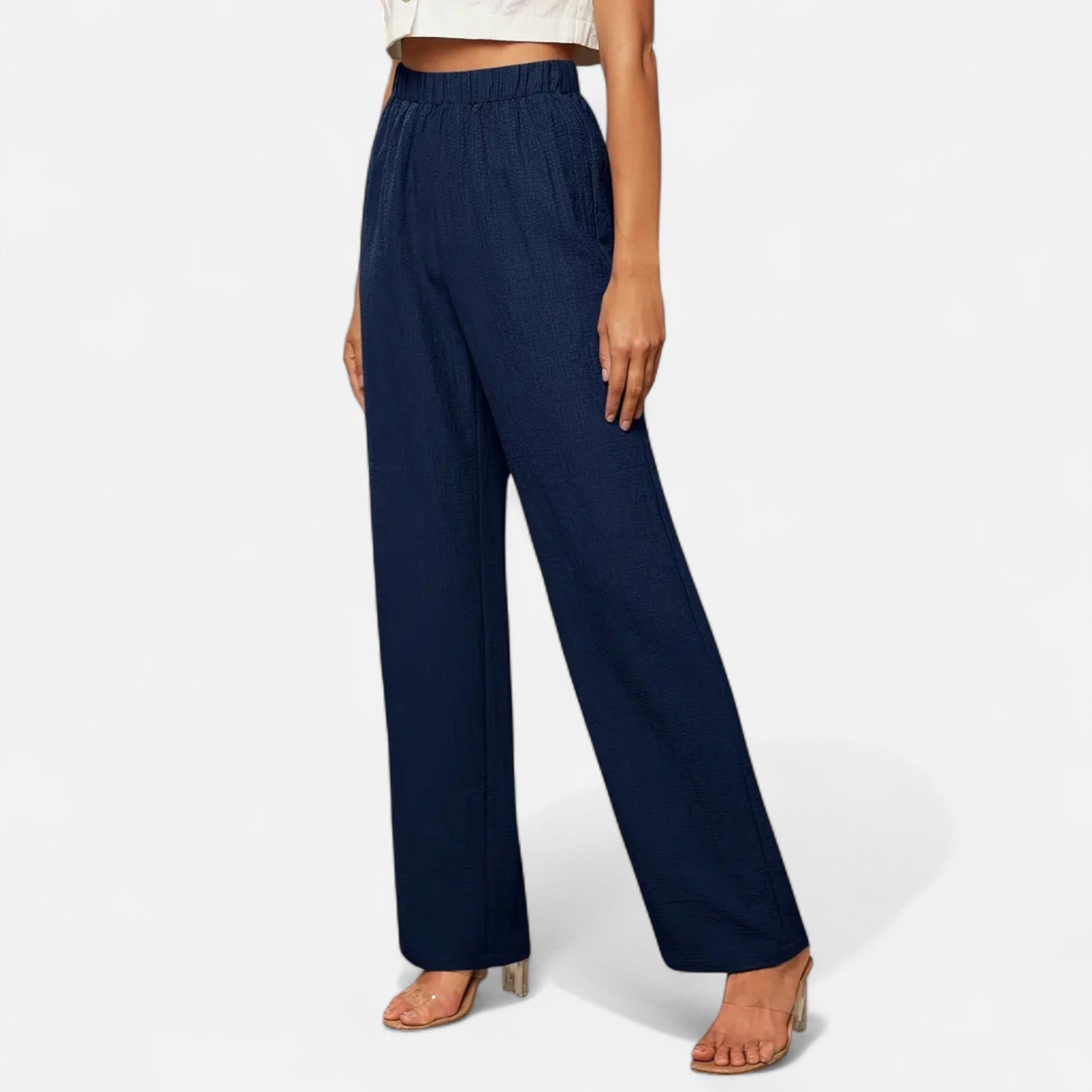 Veloire | Pantalon Femme à Jambe Droite – Style Taille Haute Intemporel
