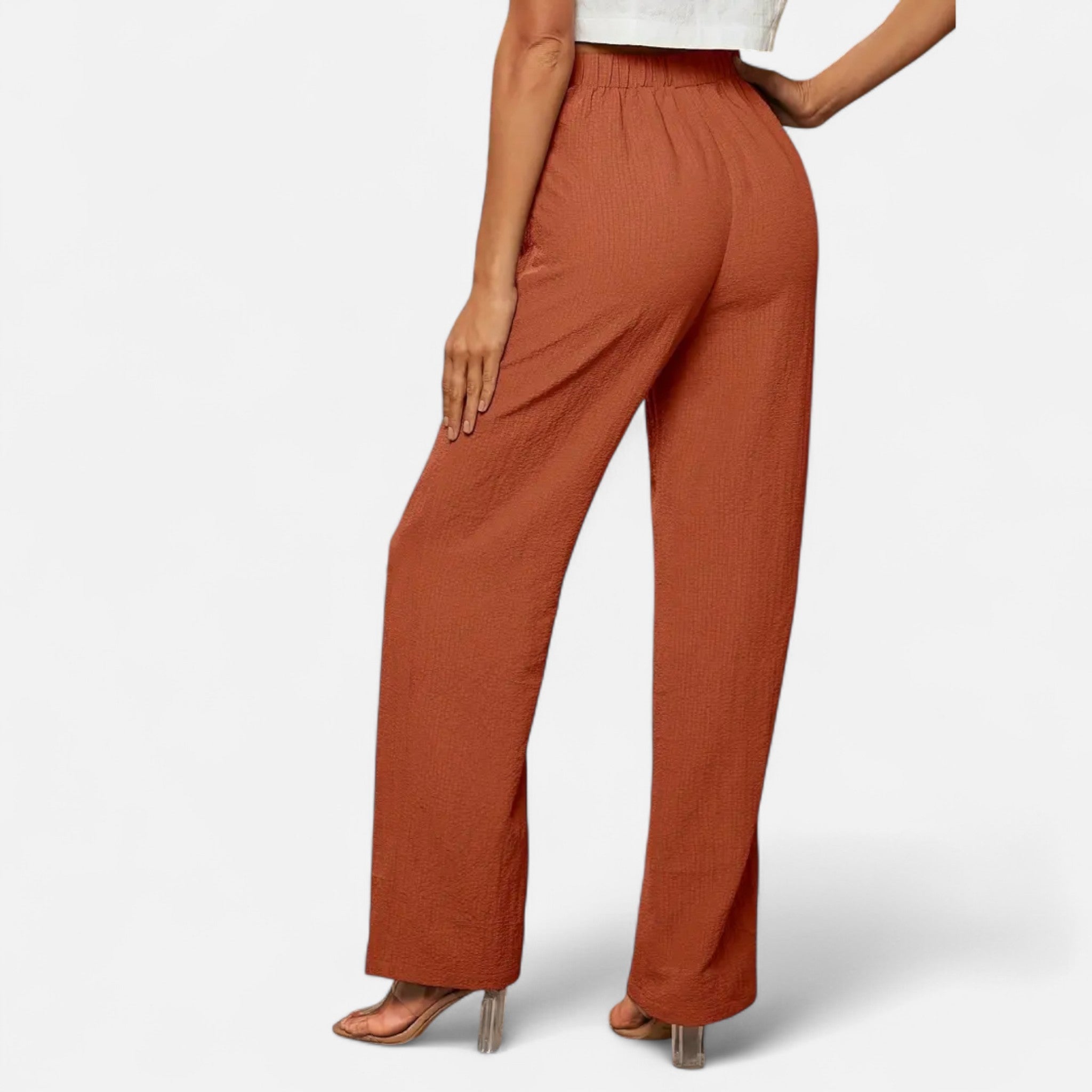 Veloire | Pantalon Femme à Jambe Droite – Style Taille Haute Intemporel