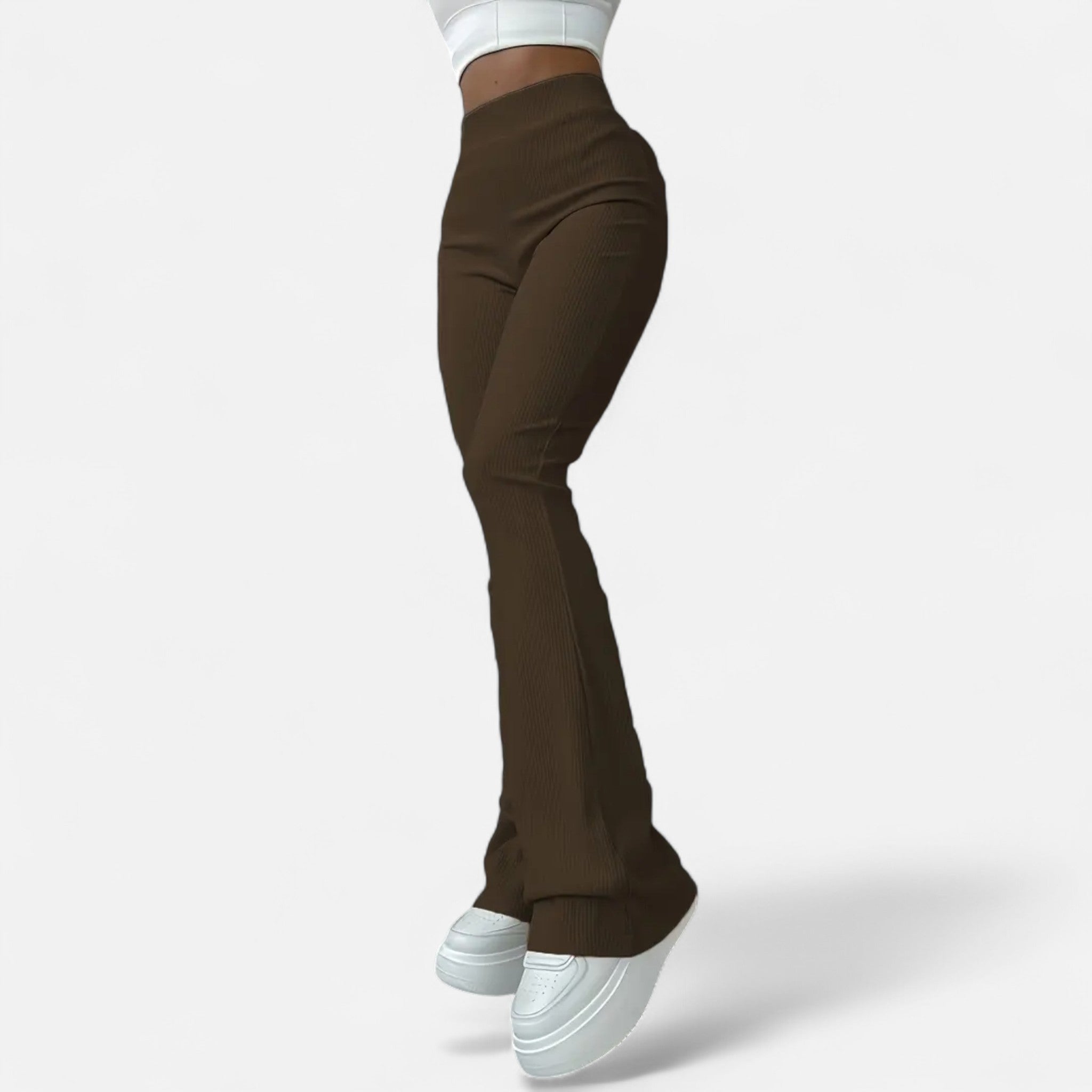 Veloire | Leggings Femme – Élégance Côtelée Taille Haute