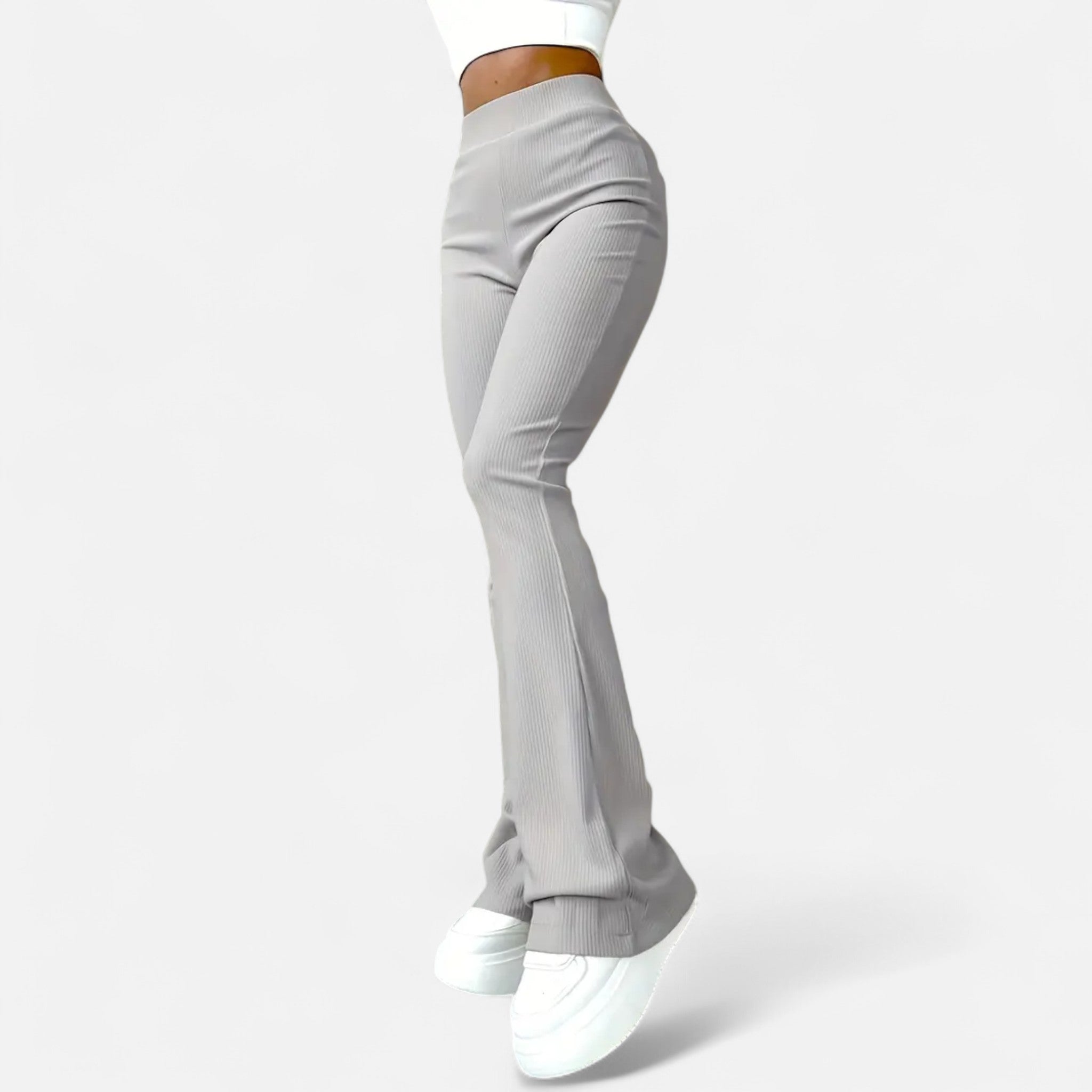 Veloire | Leggings Femme – Élégance Côtelée Taille Haute