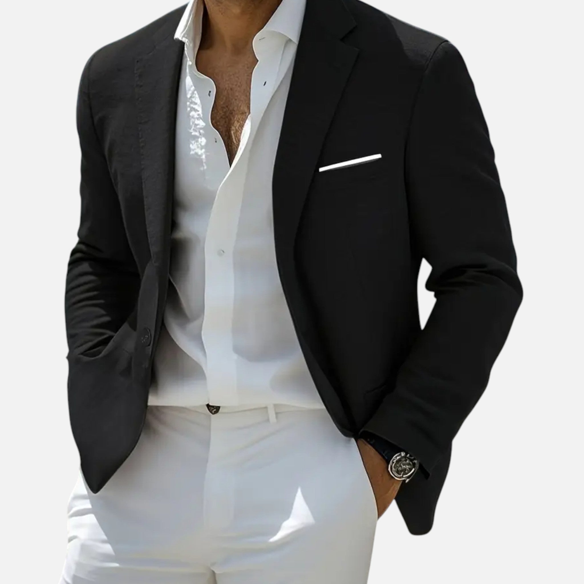 Veloire | Blazer Homme – Élégance Royale à Simple Boutonnage