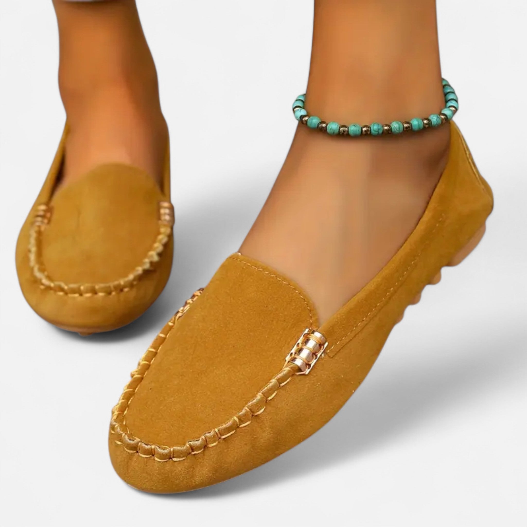 Veloire | Mocassins Femme – Élégance Métallique Raffinée