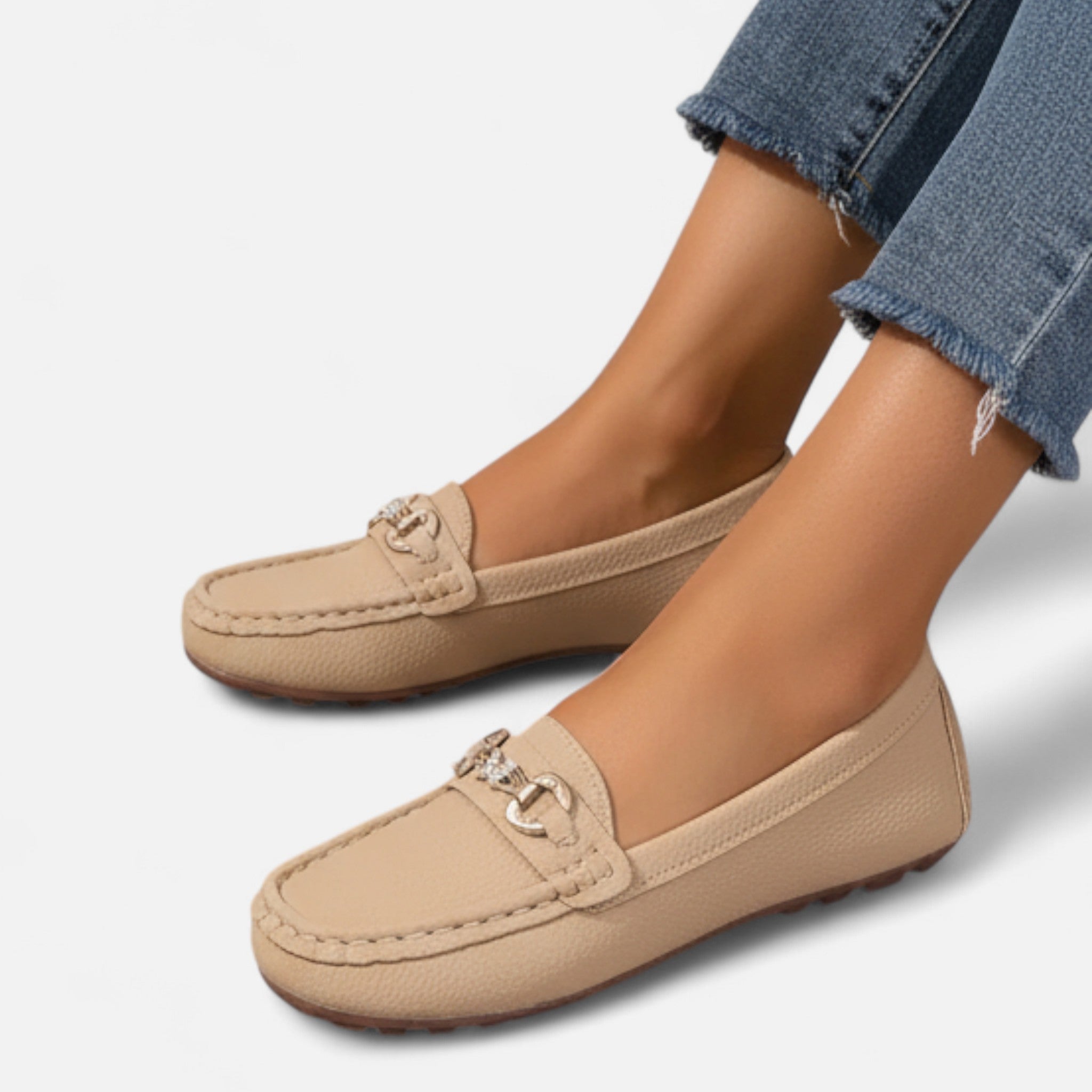 Veloire | Mocassins Femme – Élégance Métallique Raffinée