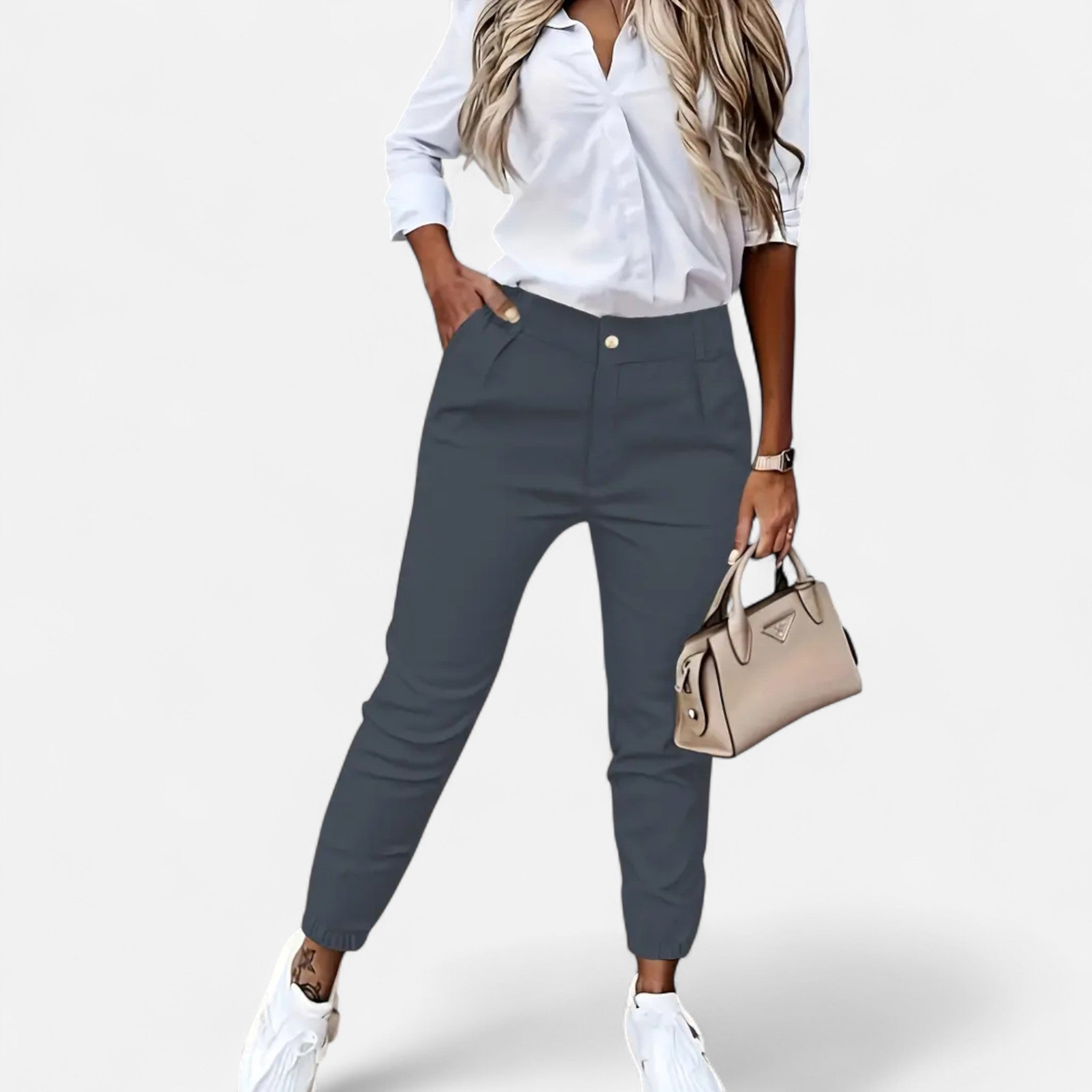 Veloire | Pantalon Femme – Élégance Taille Haute Coupe Ajustée
