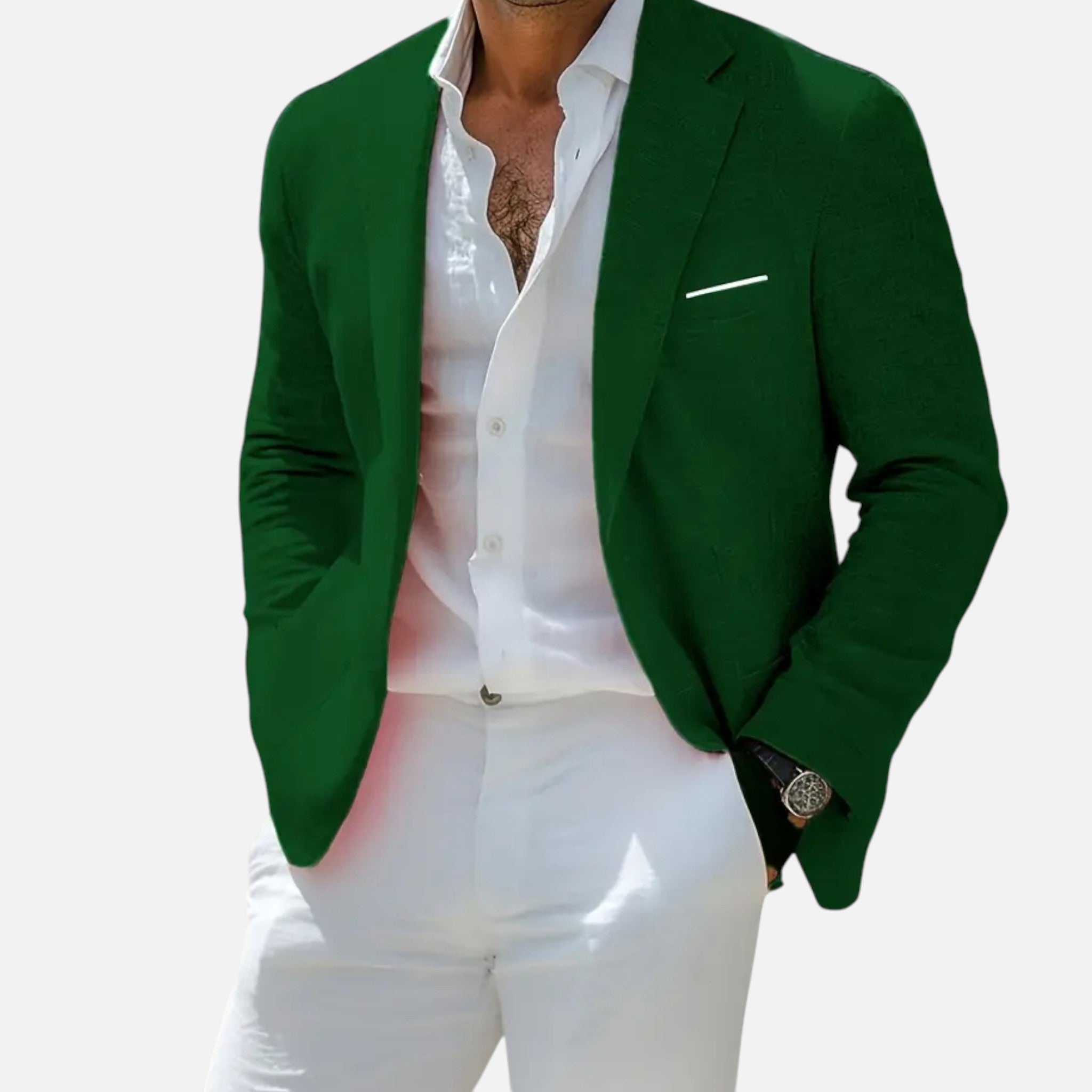 Veloire | Blazer Homme – Élégance Royale à Simple Boutonnage