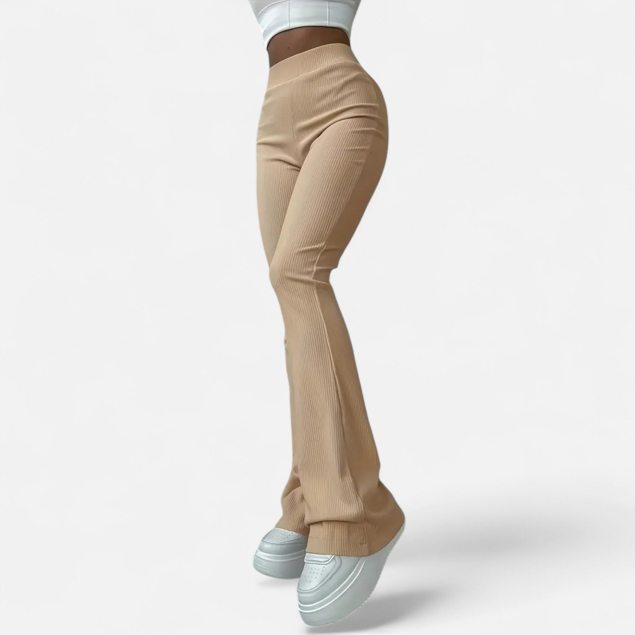 Veloire | Leggings Femme – Élégance Côtelée Taille Haute