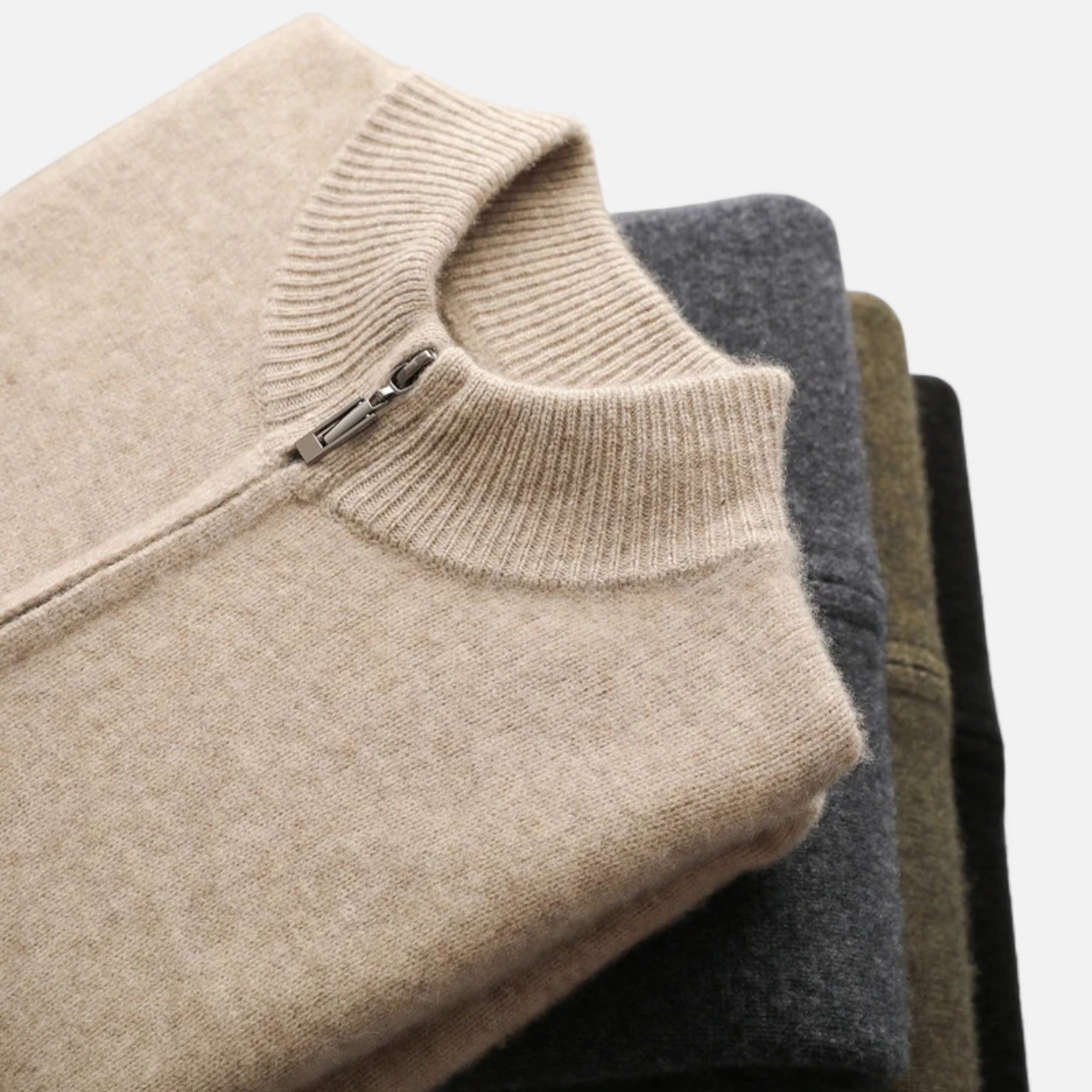 Veloire | Cardigan Homme – Élégance Zippée en Laine Mérinos