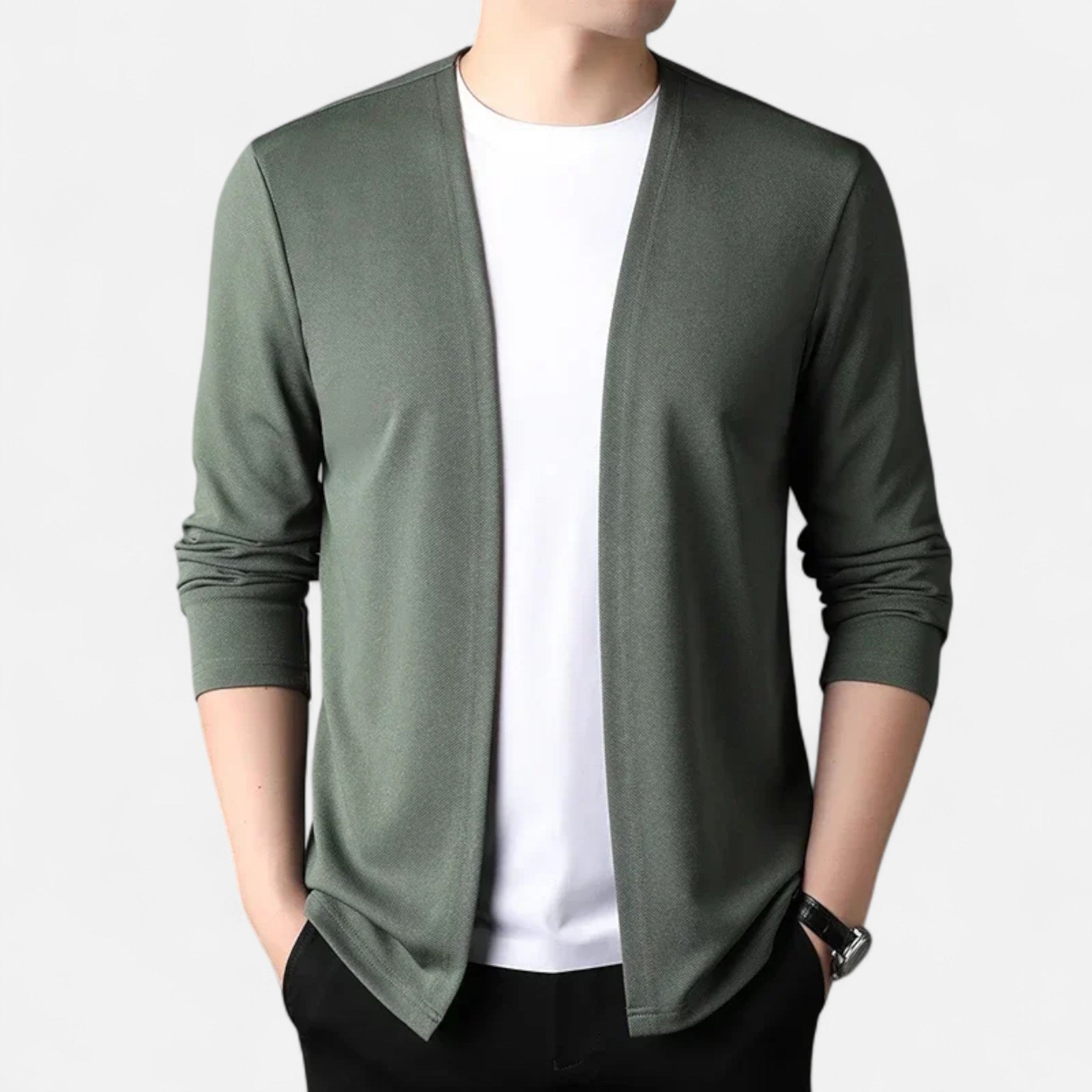 Veloire | Cape-Cardigan Homme – Élégance Raffinée à Manches Longues