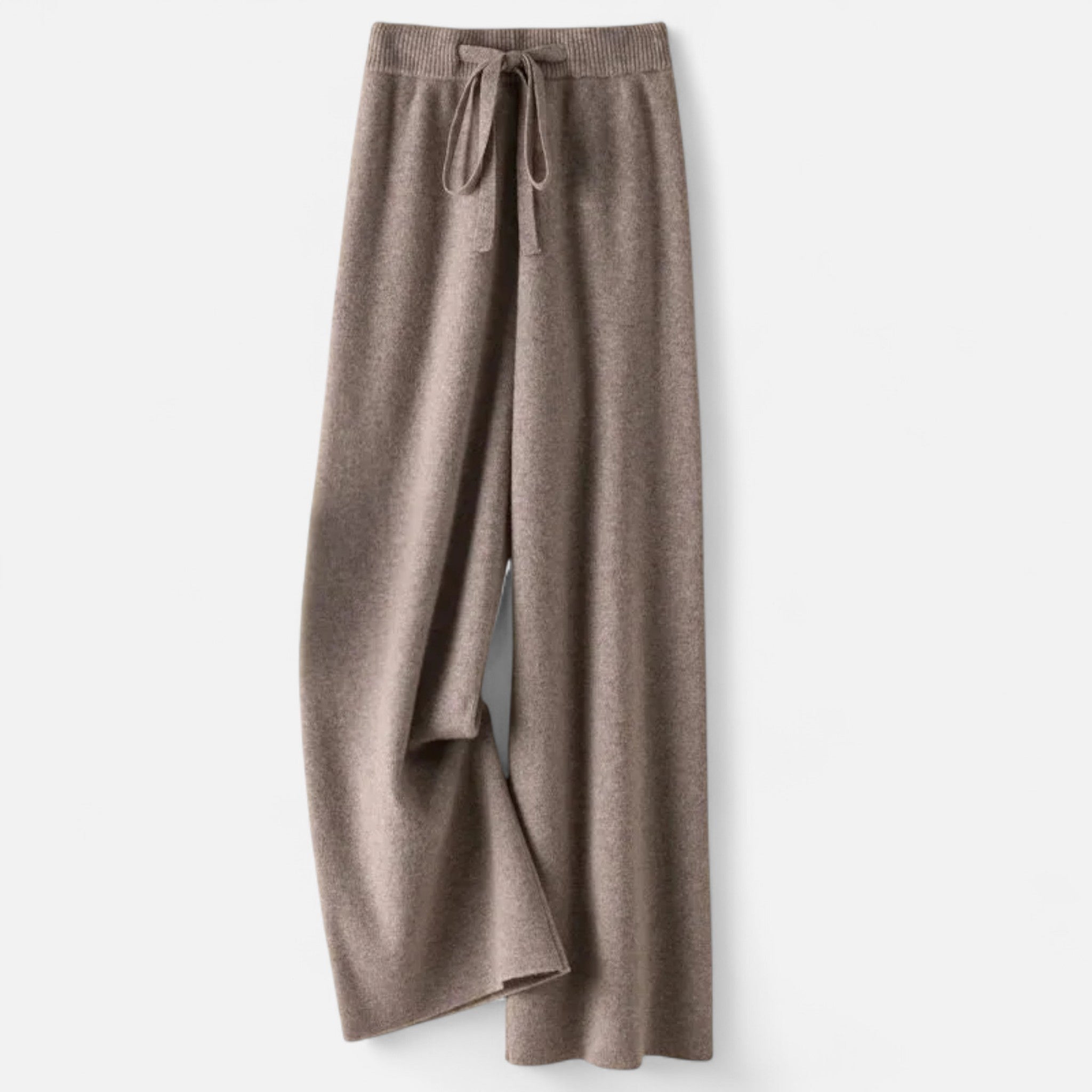 Veloire | Pantalon Tricoté Femme – Élégance Taille Haute à Jambes Droites