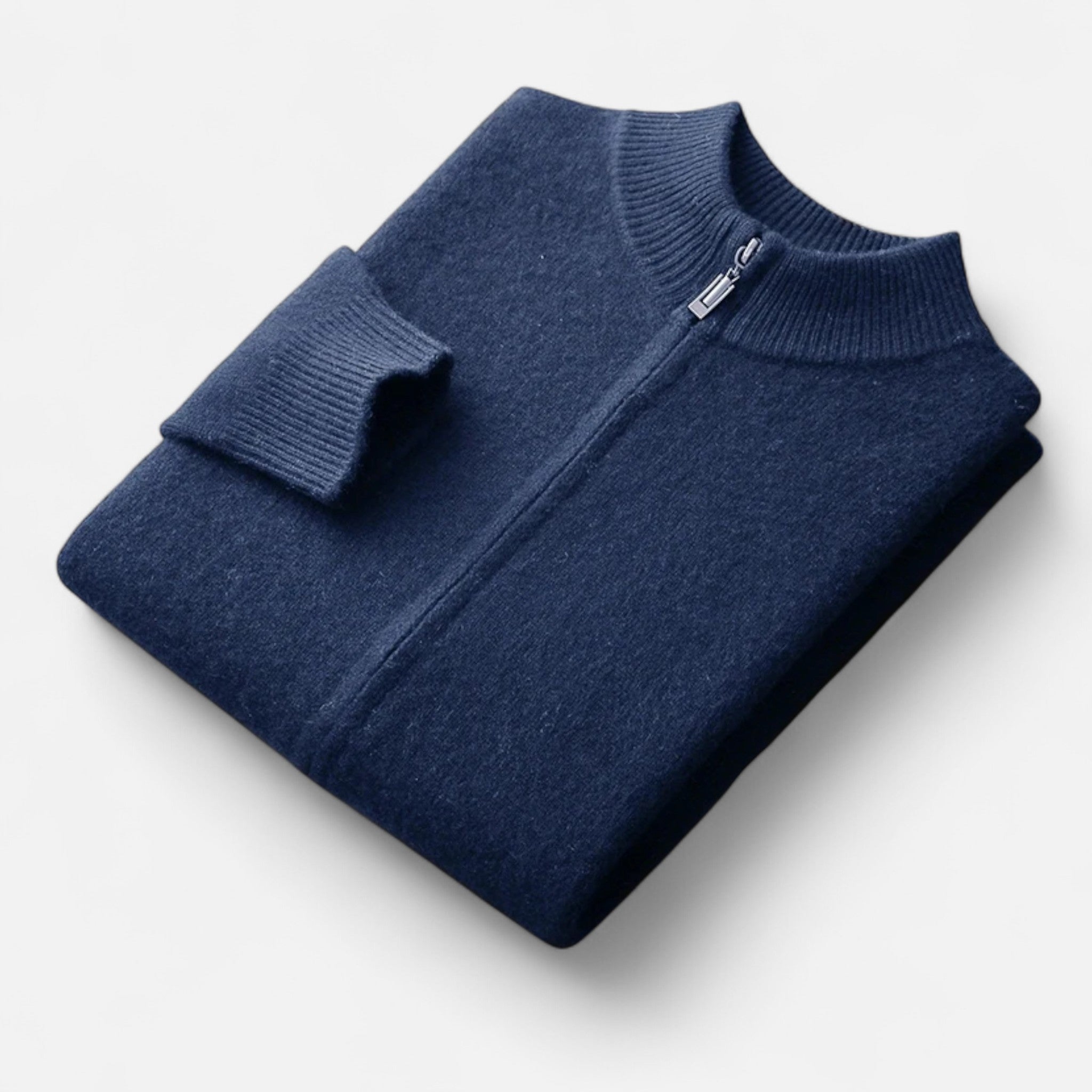 Veloire | Cardigan Homme – Élégance Zippée en Laine Mérinos