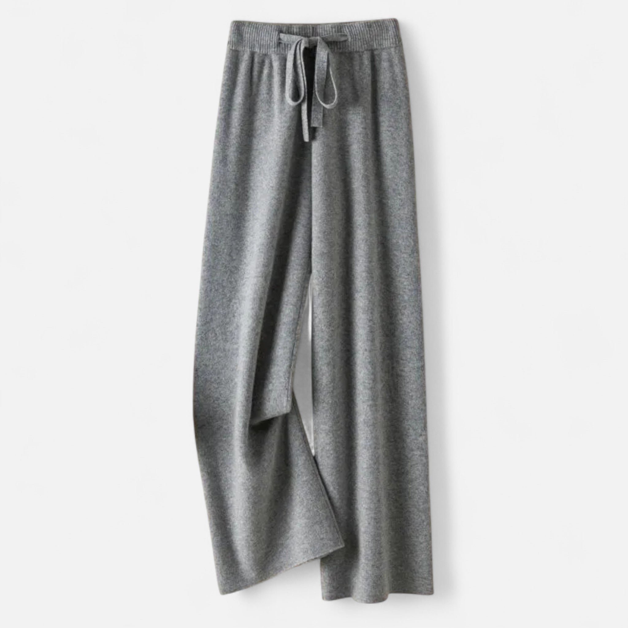 Veloire | Pantalon Tricoté Femme – Élégance Taille Haute à Jambes Droites