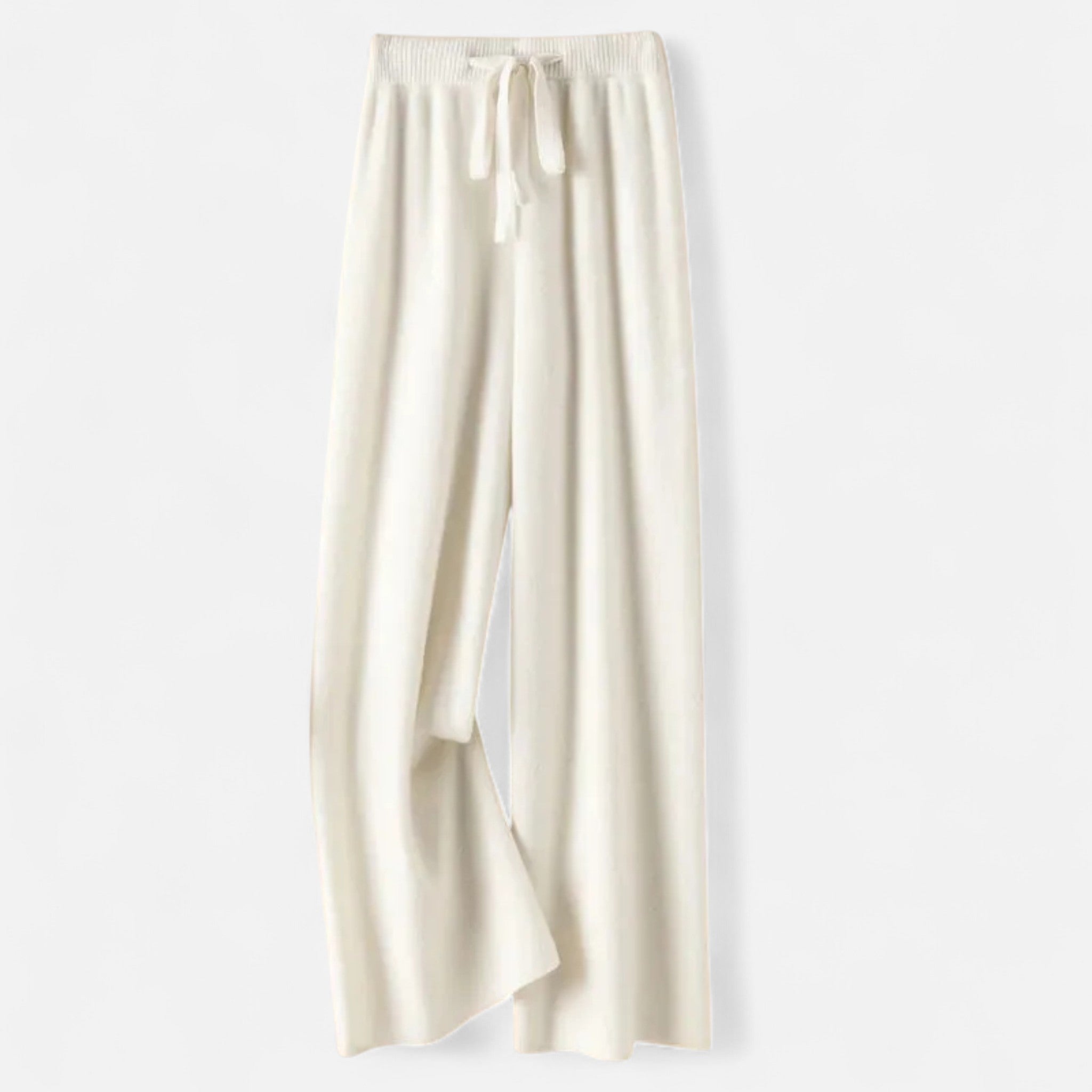 Veloire | Pantalon Tricoté Femme – Élégance Taille Haute à Jambes Droites