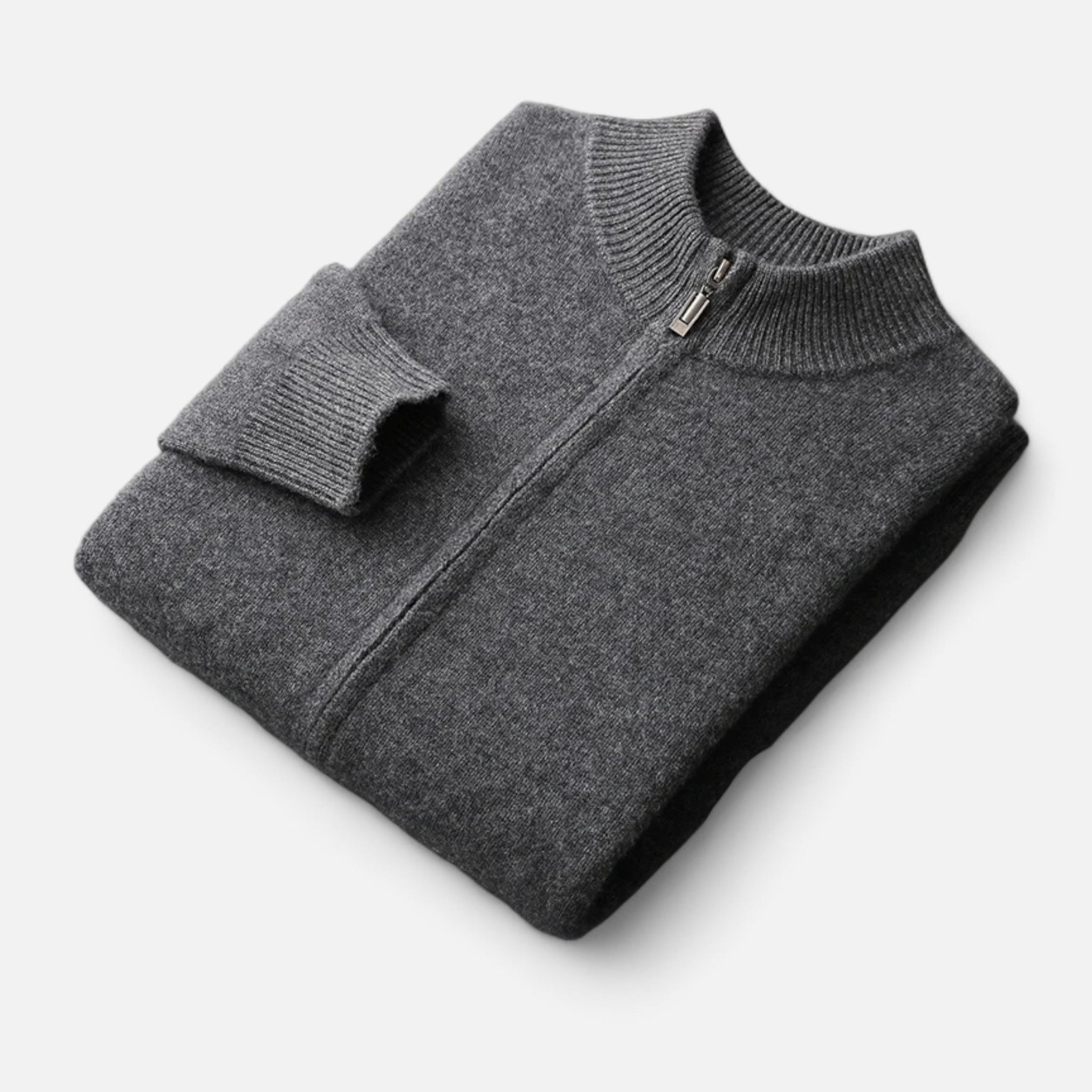 Veloire | Cardigan Homme – Élégance Zippée en Laine Mérinos