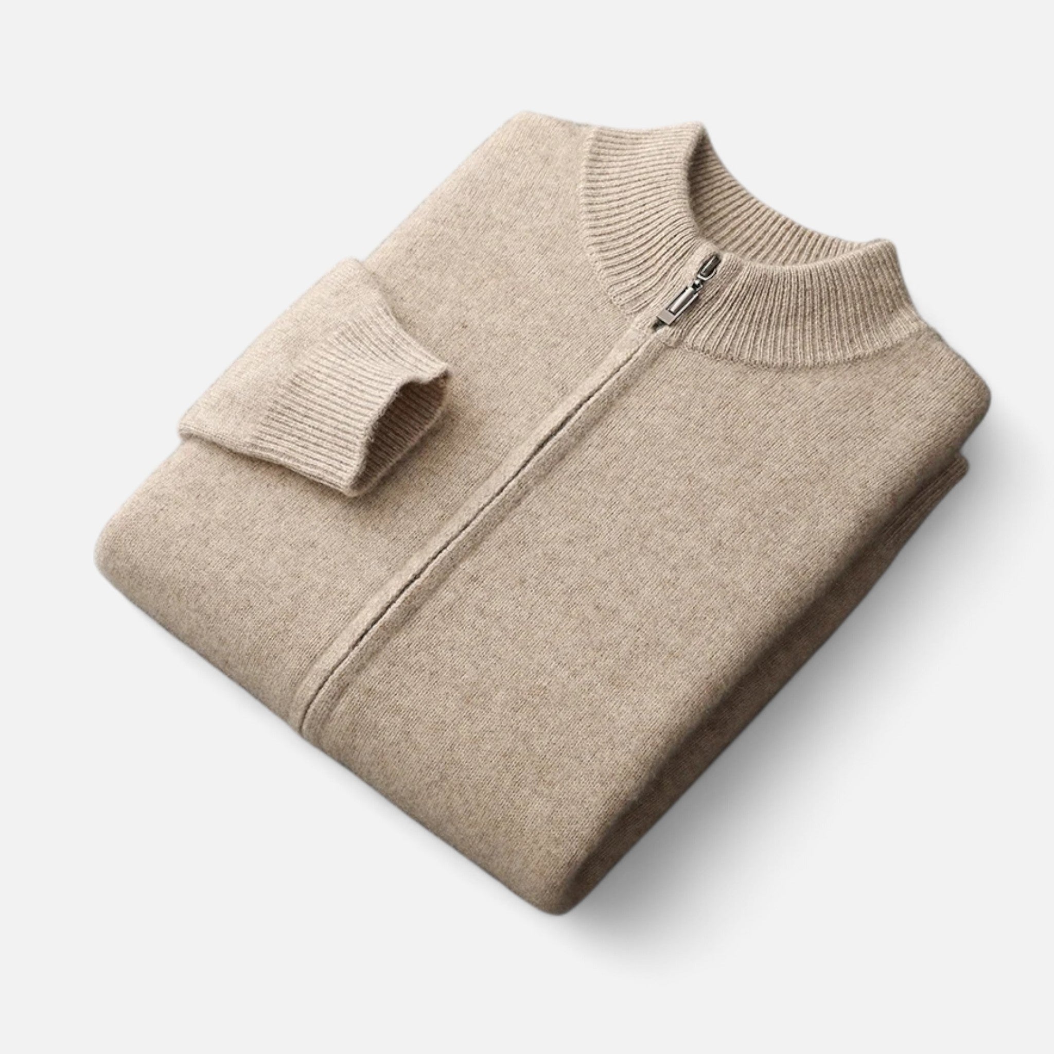 Veloire | Cardigan Homme – Élégance Zippée en Laine Mérinos
