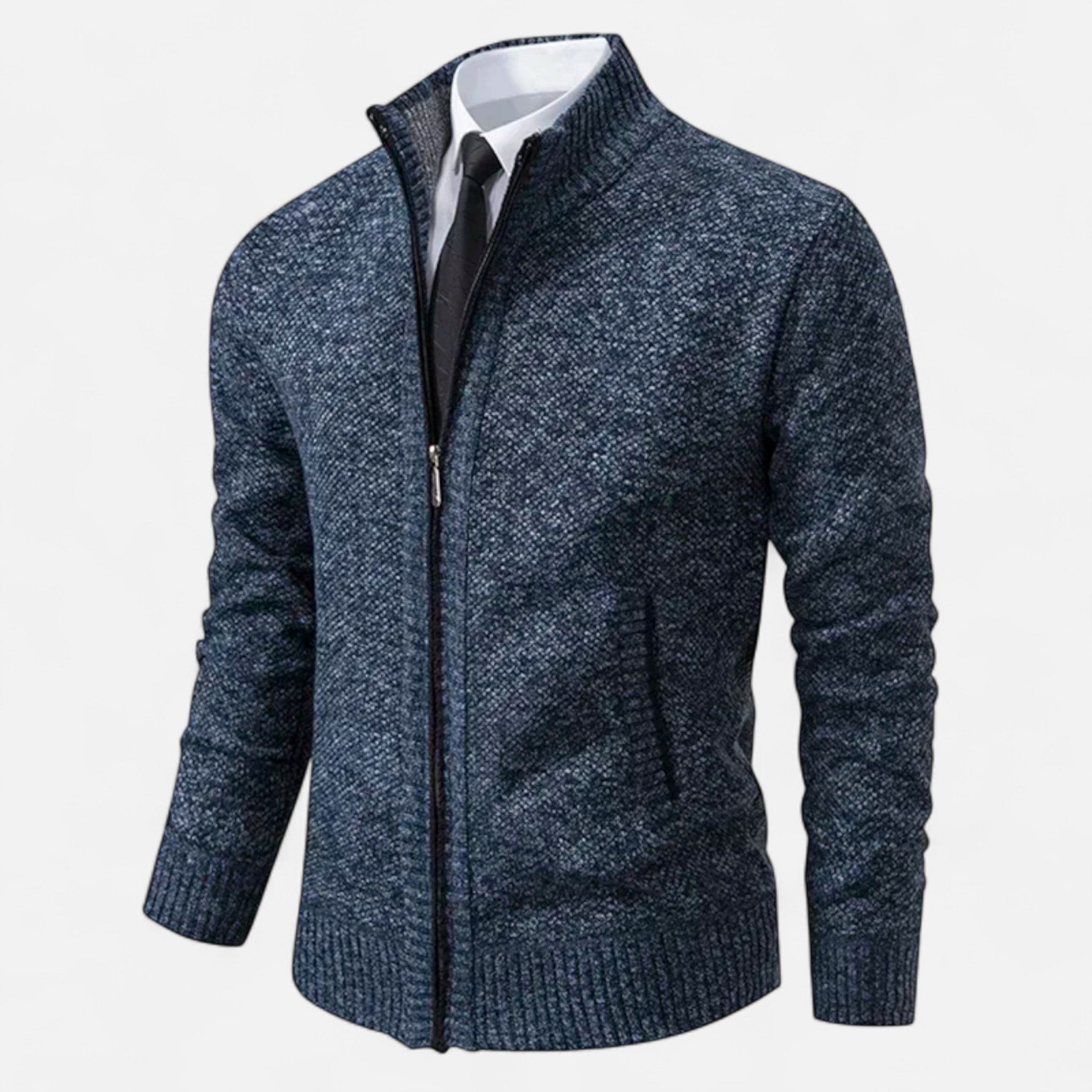 Veloire | Gilet Zippé Homme – Élégance Raffinée à Col Montant