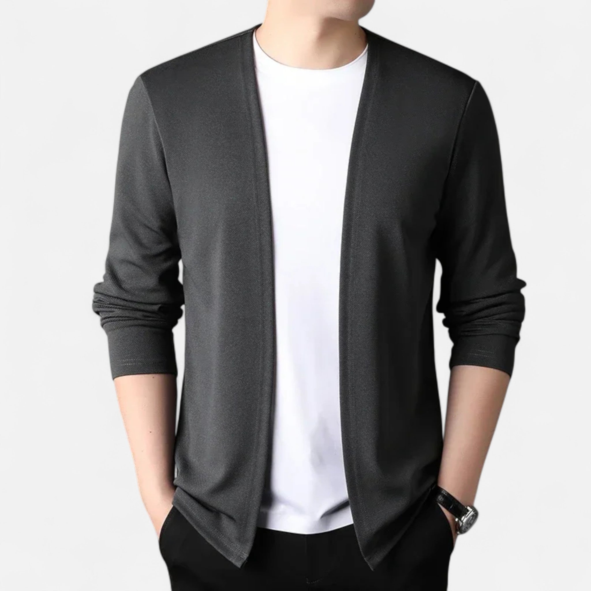 Veloire | Cape-Cardigan Homme – Élégance Raffinée à Manches Longues
