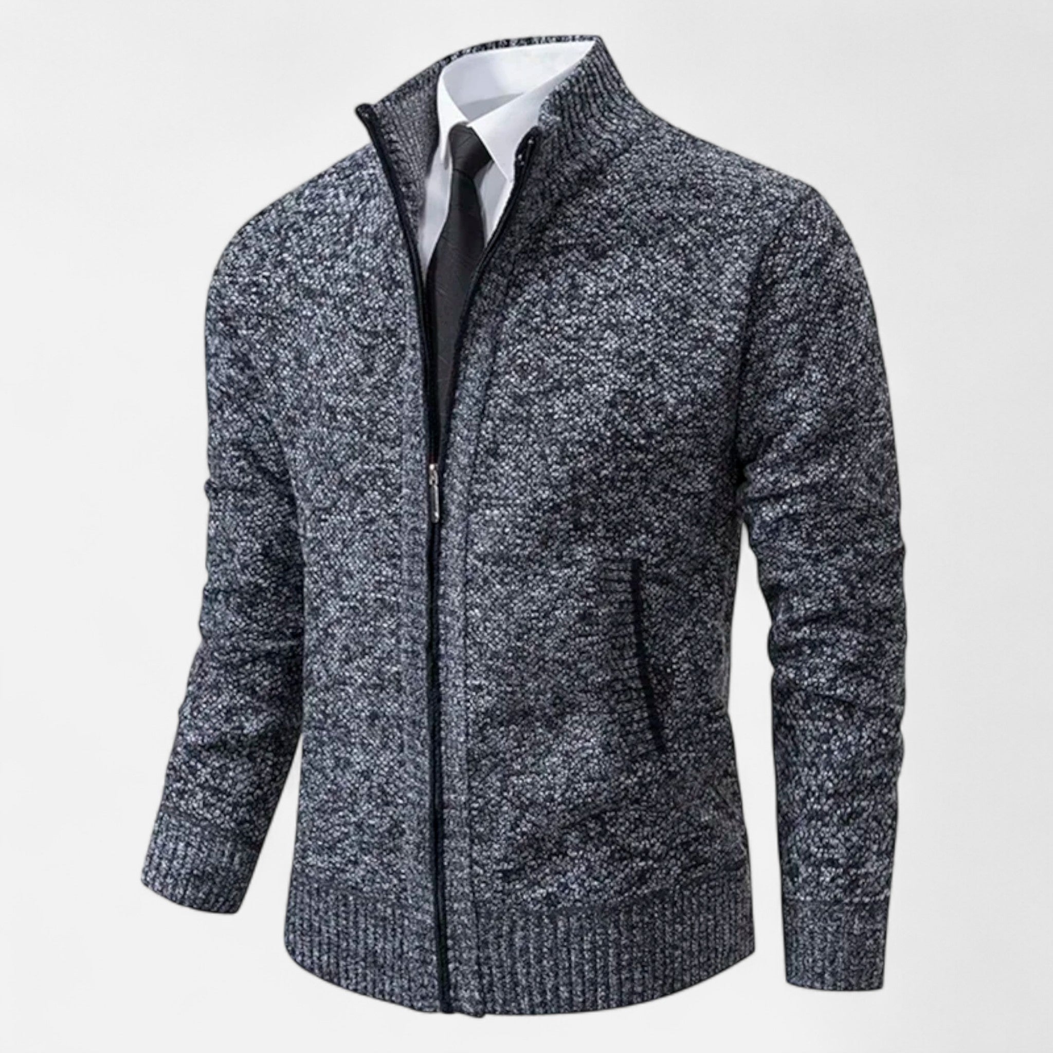 Veloire | Gilet Zippé Homme – Élégance Raffinée à Col Montant