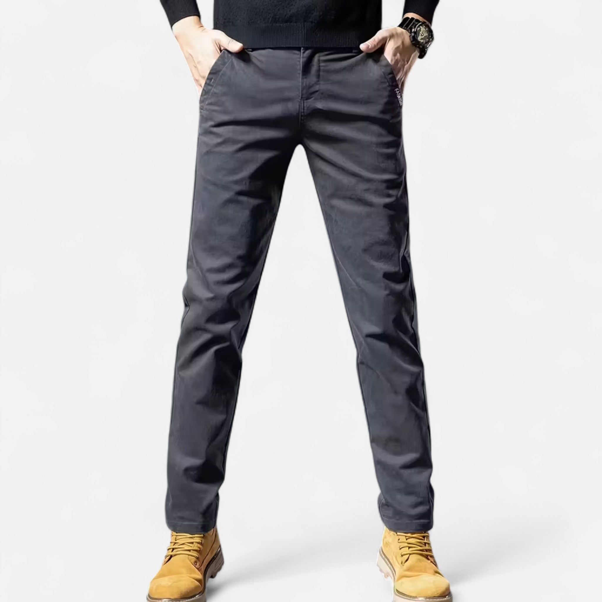Veloire | Pantalon Homme – Élégance Tailleur en Coton à Jambe Droite
