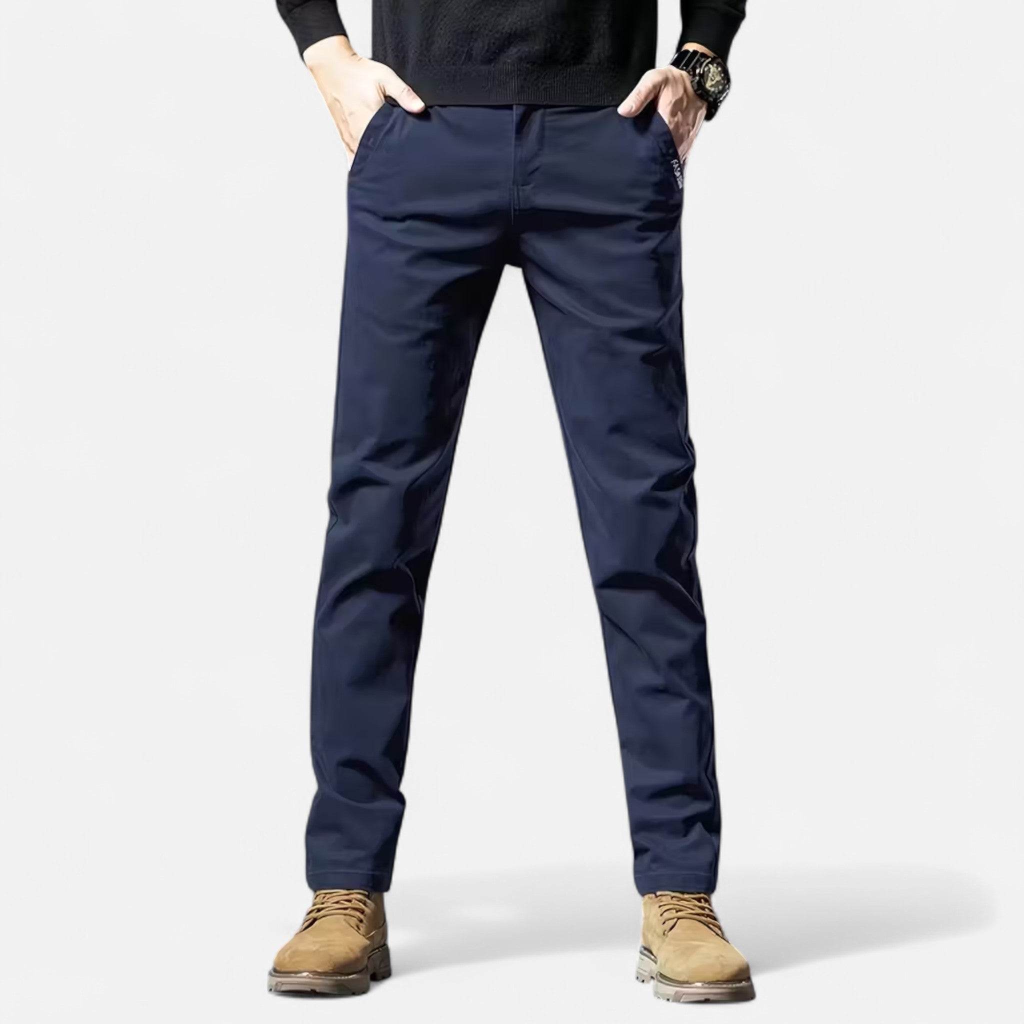 Veloire | Pantalon Homme – Élégance Tailleur en Coton à Jambe Droite