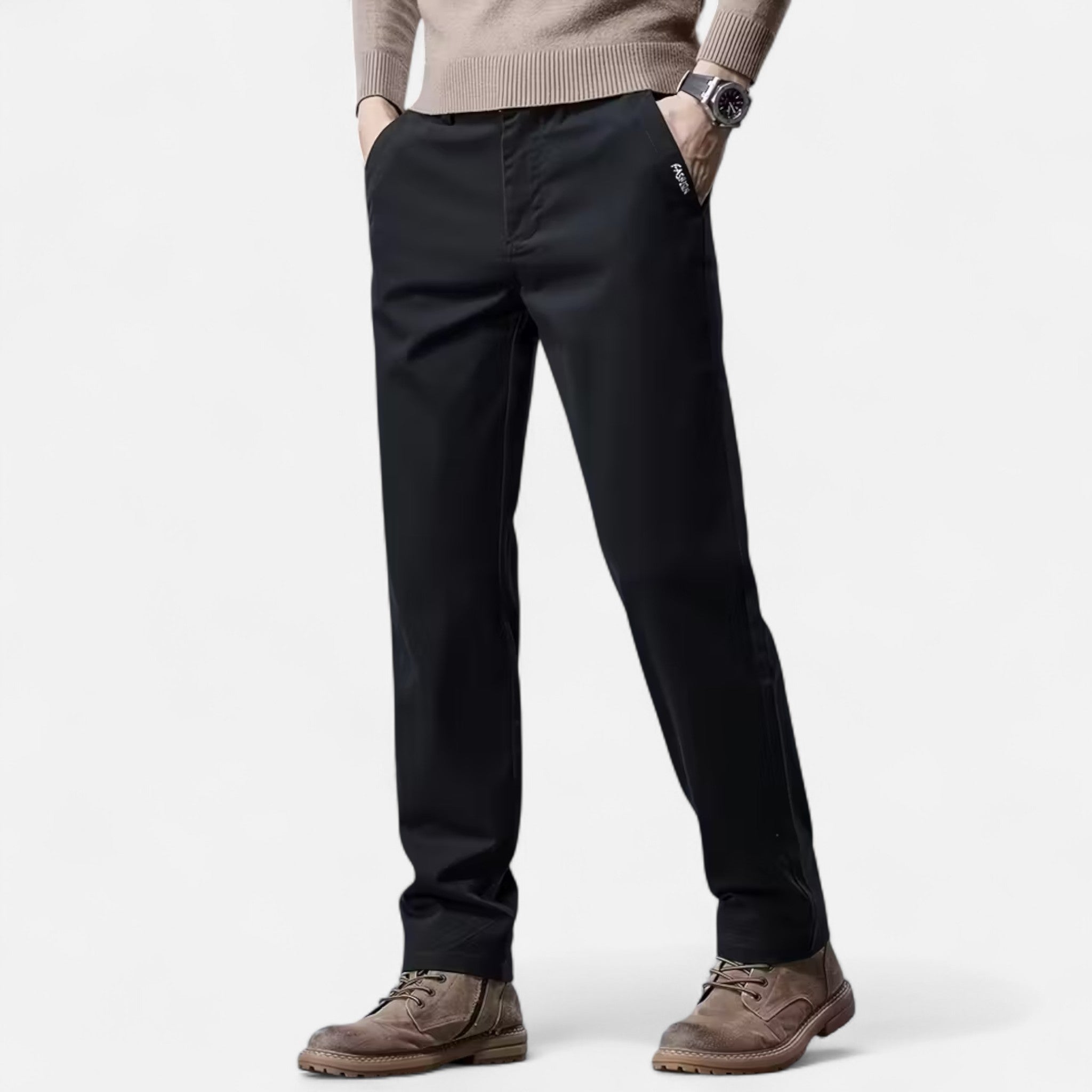 Veloire | Pantalon Homme – Élégance Tailleur en Coton à Jambe Droite