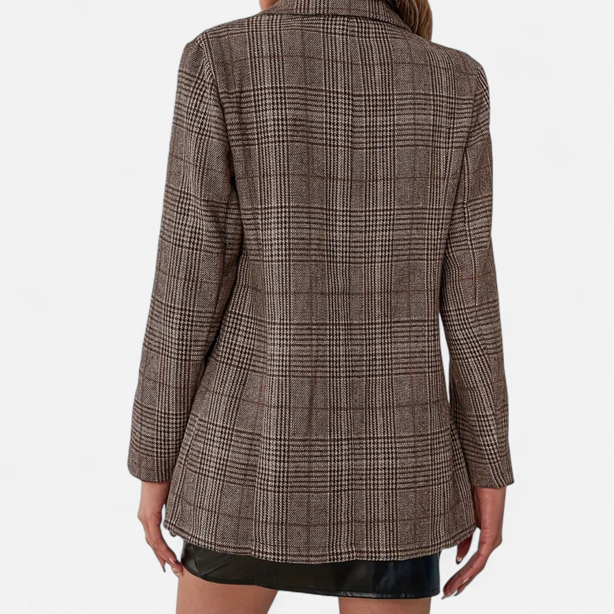 Veloire | Blazer à Carreaux Femme – Héritage à Simple Boutonnage