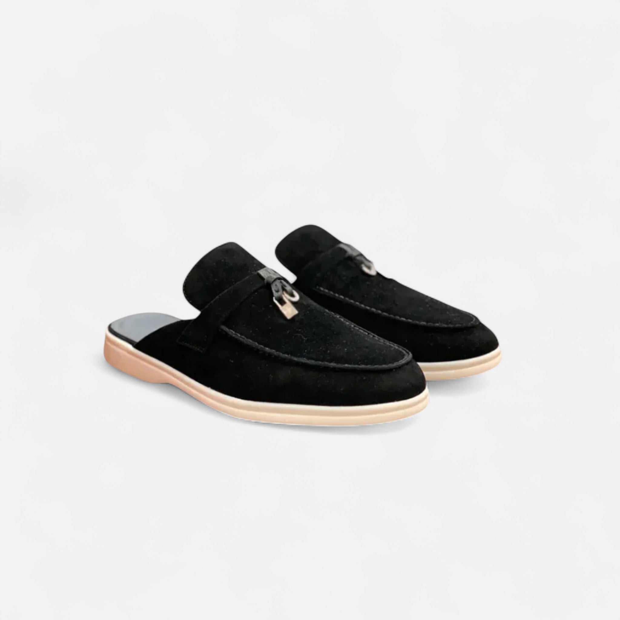 Veloire | Mules Mocassins Femme – Élégance Raffinée en Daim