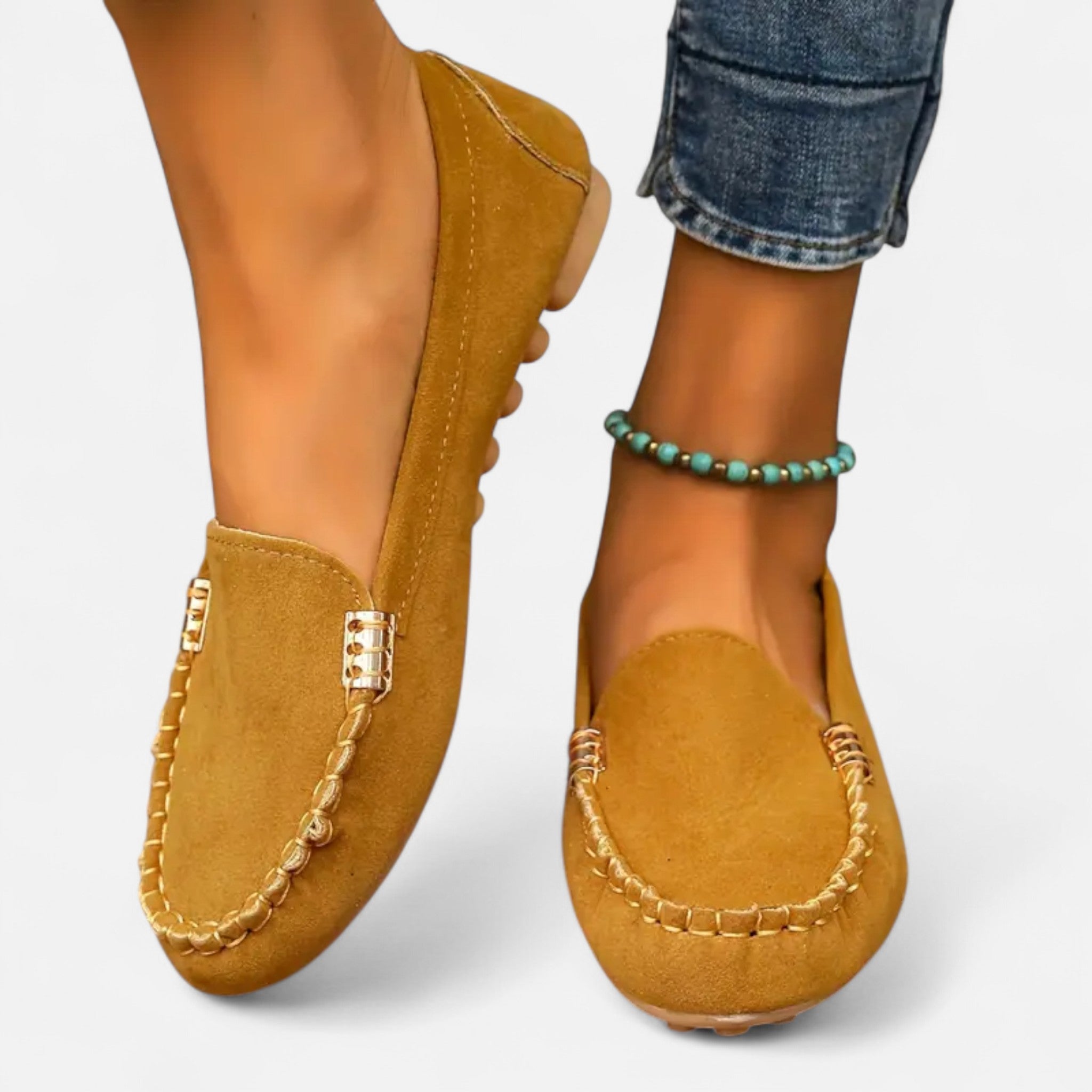 Veloire | Mocassins Femme – Élégance Métallique Raffinée