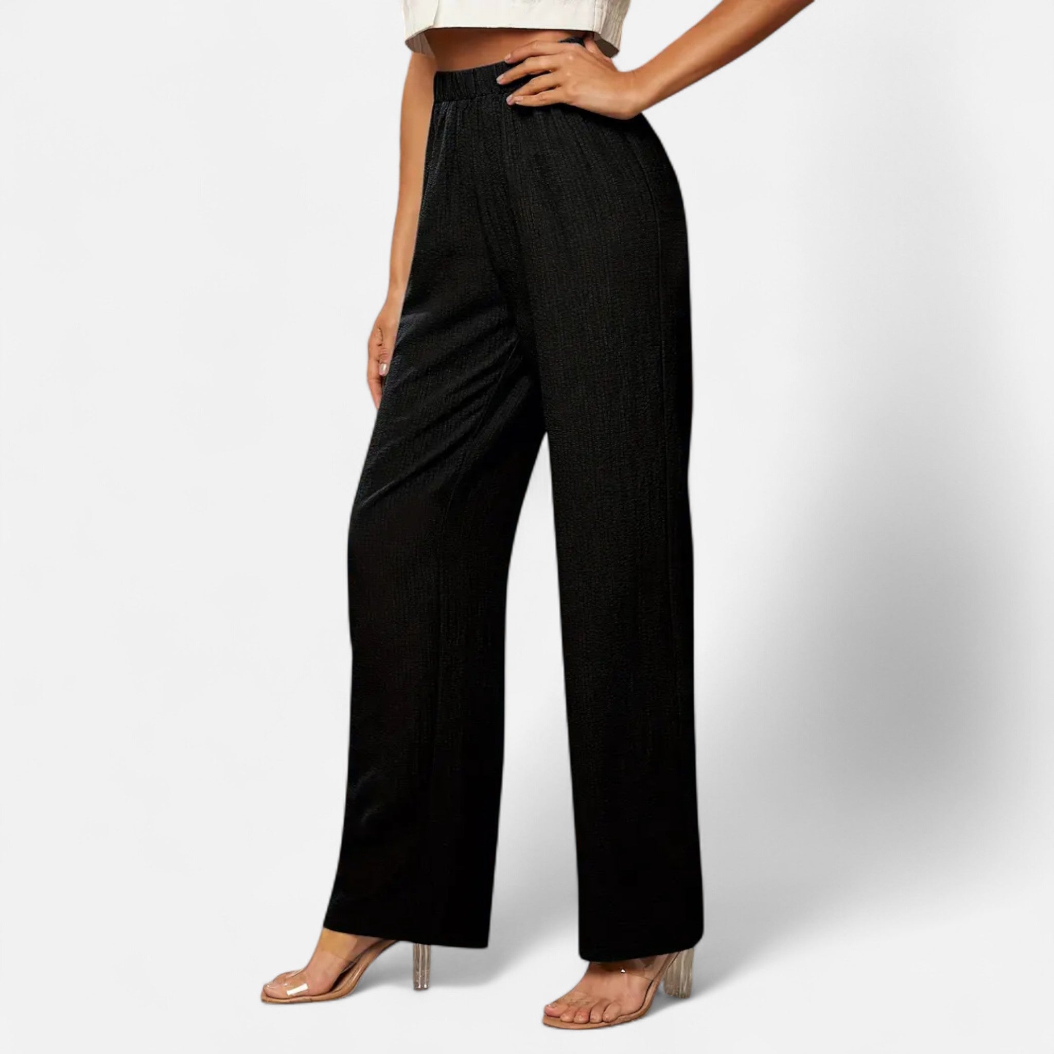 Veloire | Pantalon Femme à Jambe Droite – Style Taille Haute Intemporel