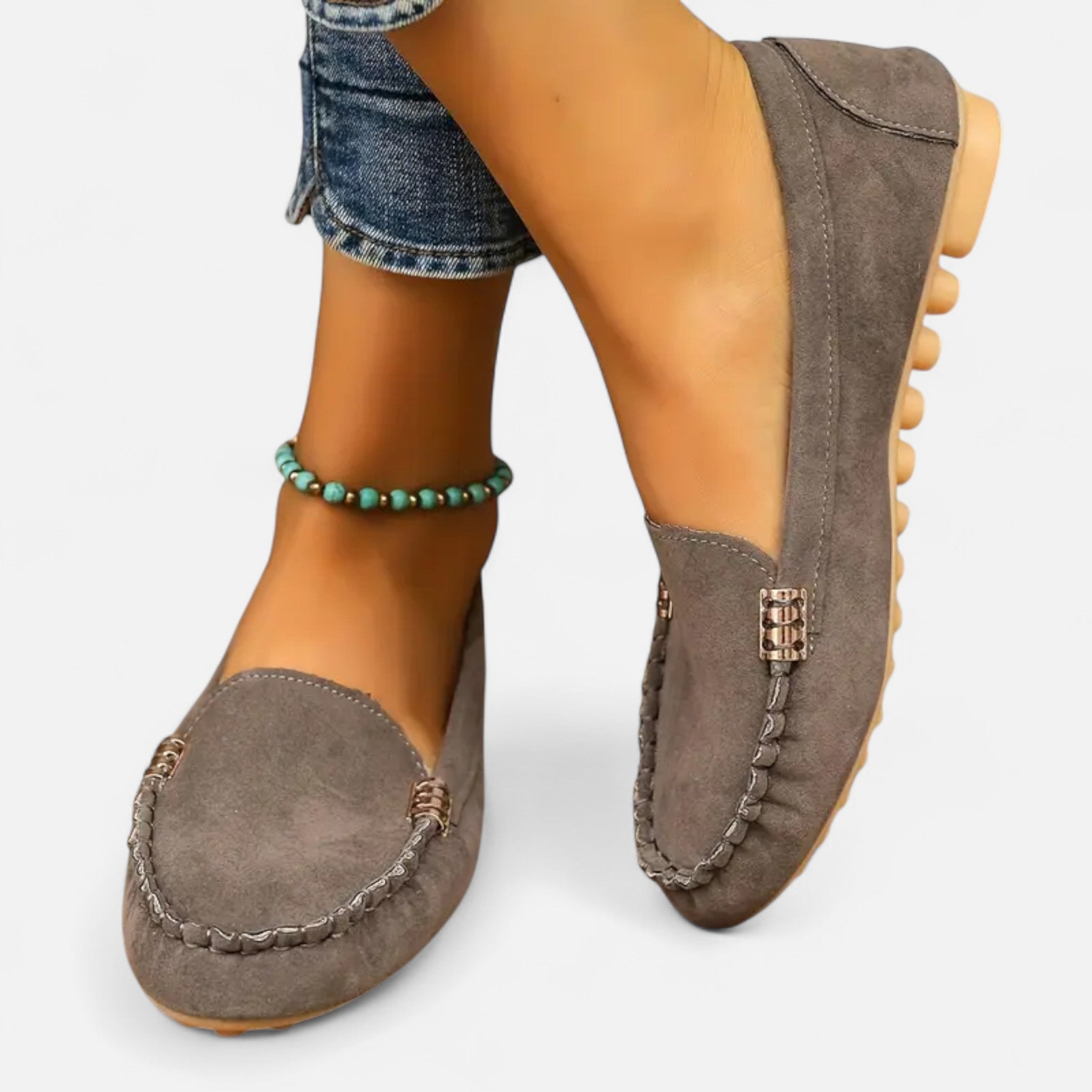 Veloire | Mocassins Femme – Élégance Métallique Raffinée