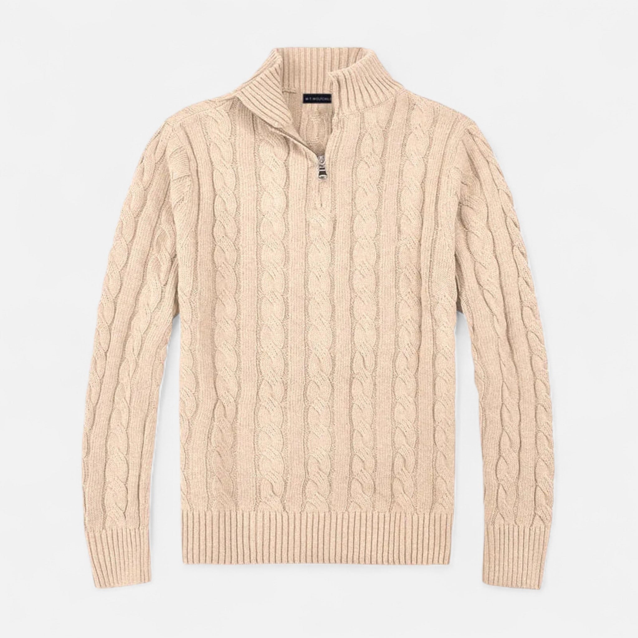Veloire | Pull Homme Old Money – Classique Intemporel à Demi-Fermeture Éclair