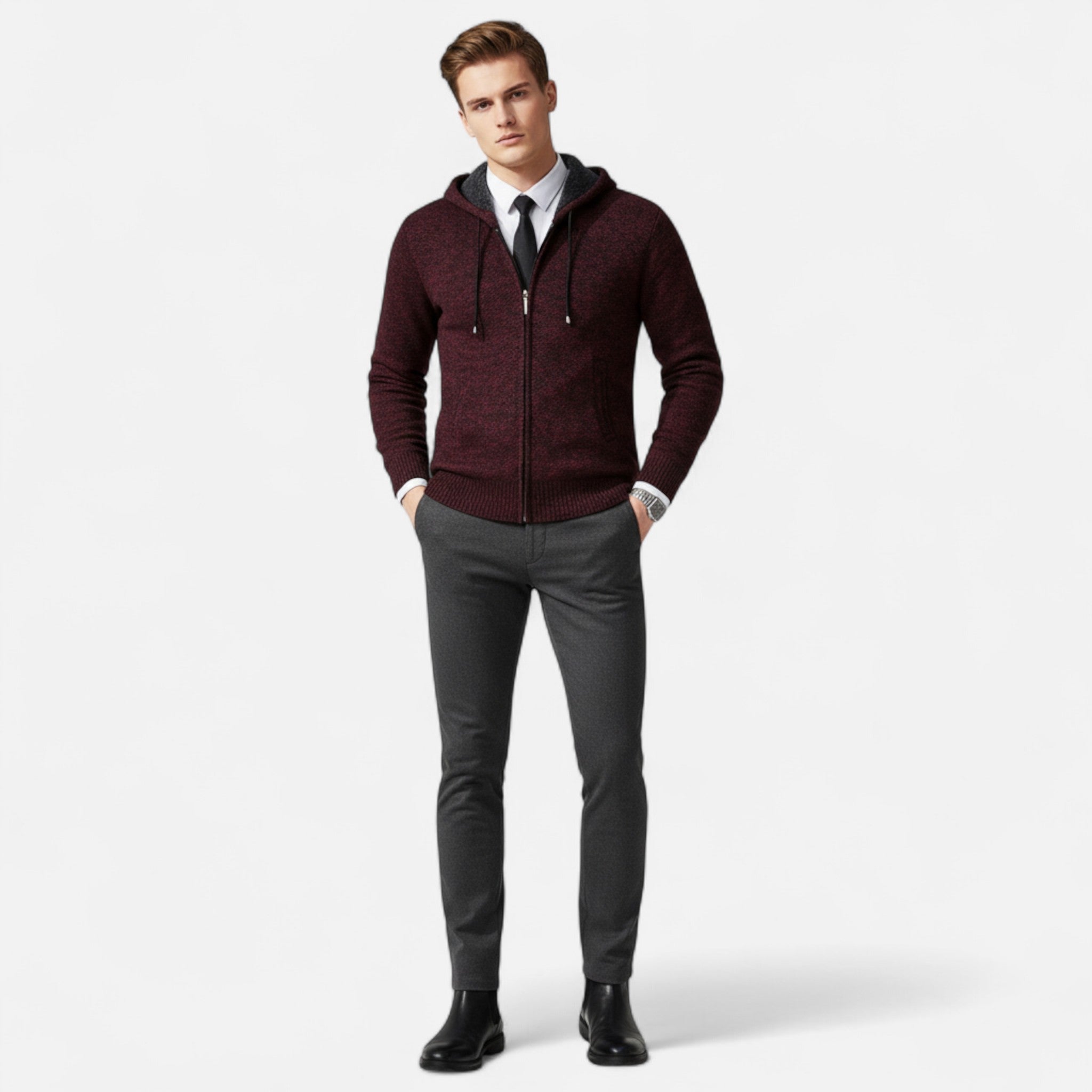 Veloire | Gilet Zippé Homme – Élégance Raffinée à Col Montant