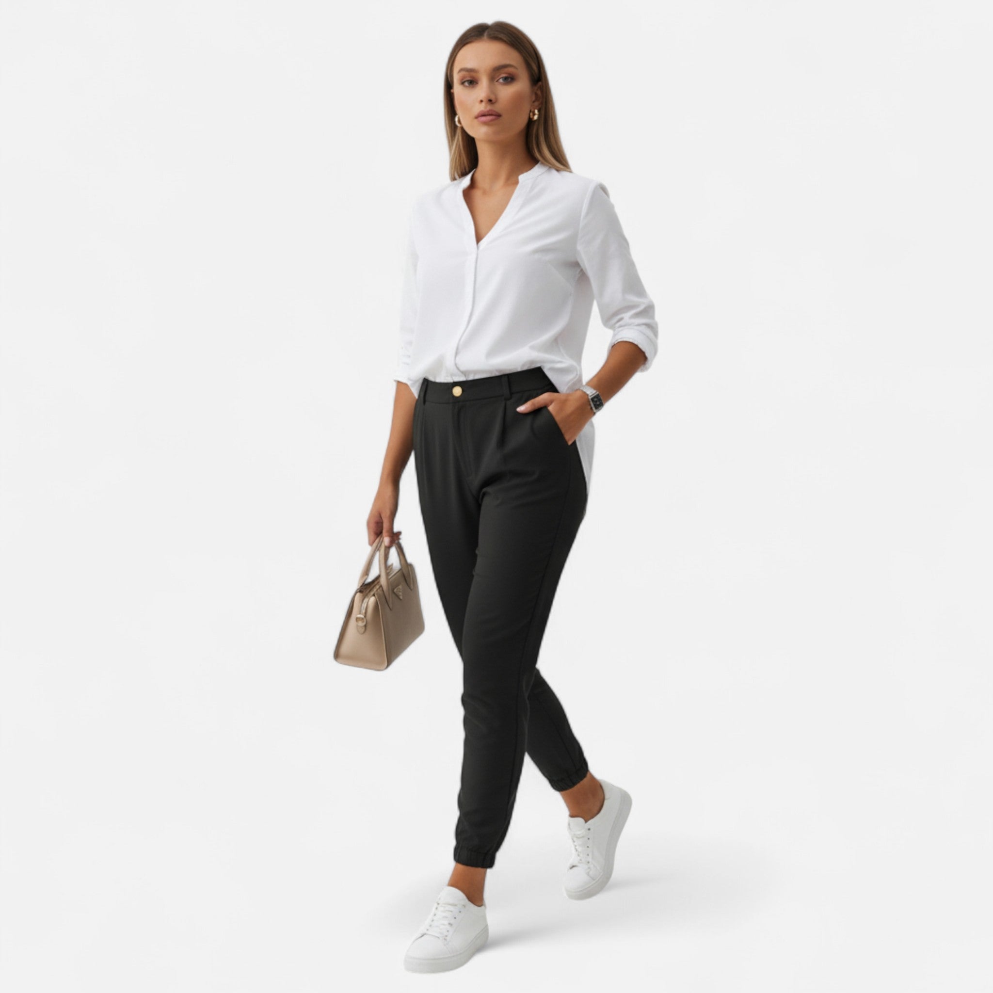 Veloire | Pantalon Femme – Élégance Taille Haute Coupe Ajustée