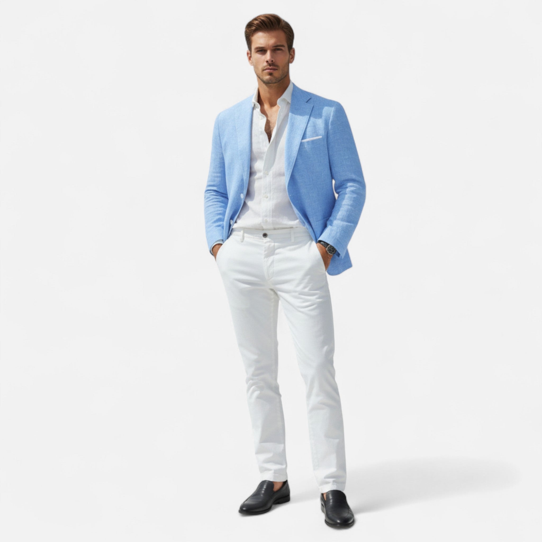 Veloire | Blazer Homme – Élégance Royale à Simple Boutonnage