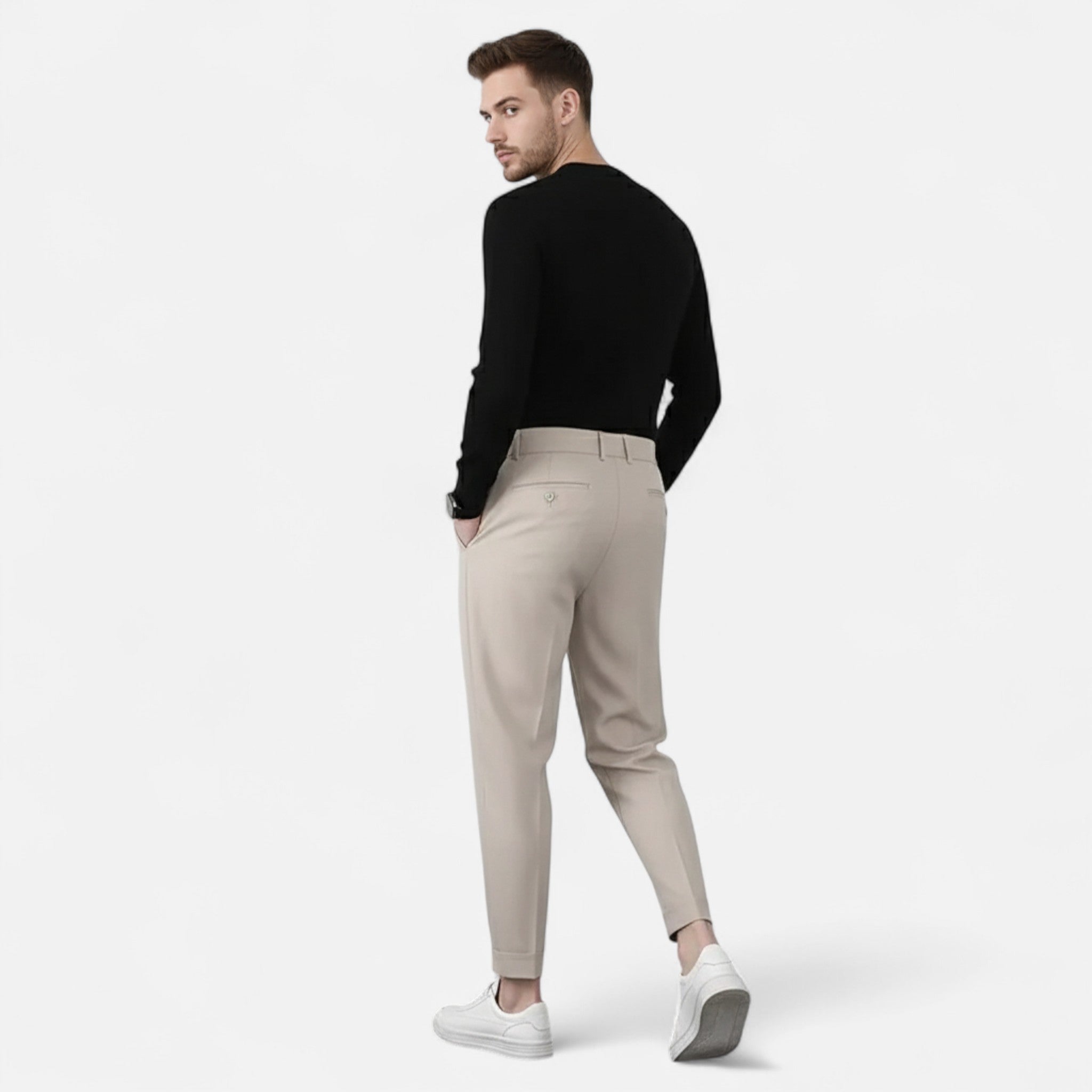 Veloire | Pantalon Homme à Pinces – Élégance Fuselée Héritage