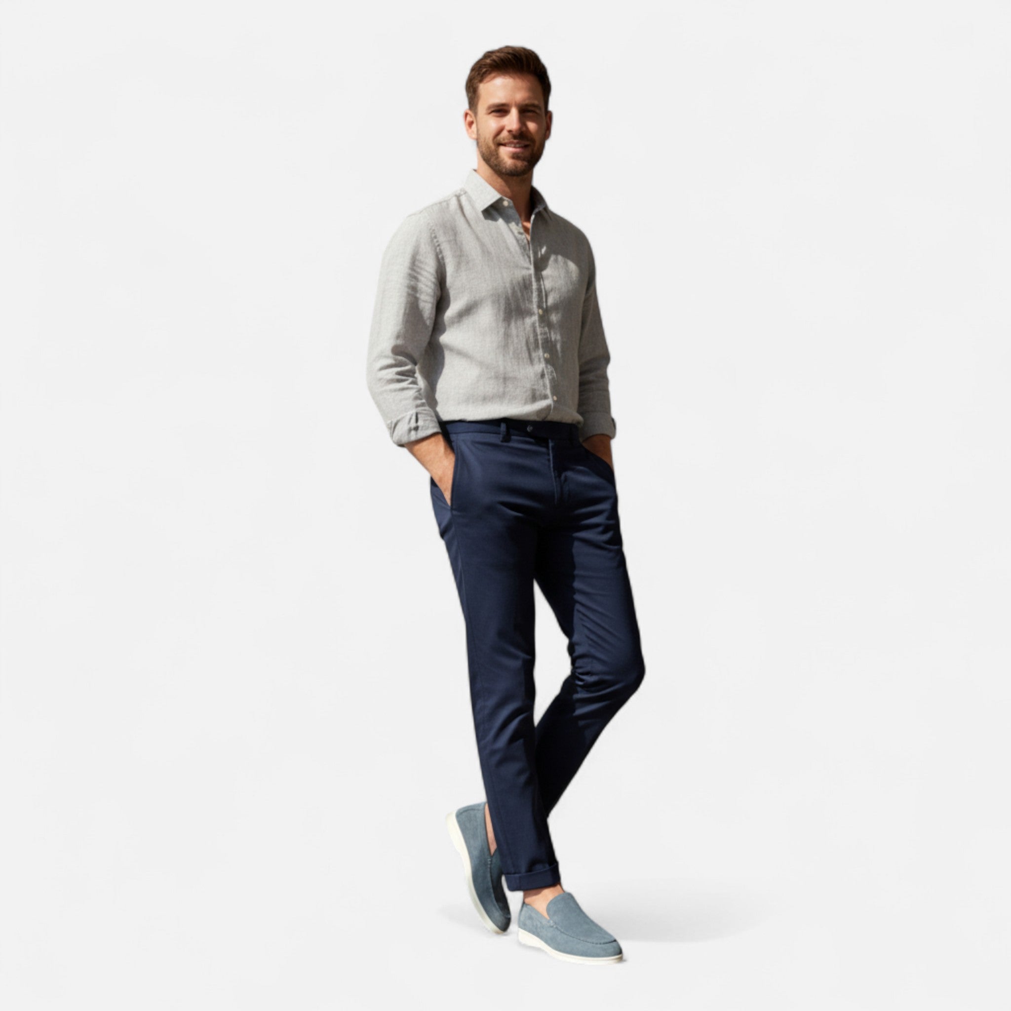 Veloire | Mocassins Homme – Élégance à Enfiler en Daim Old Money