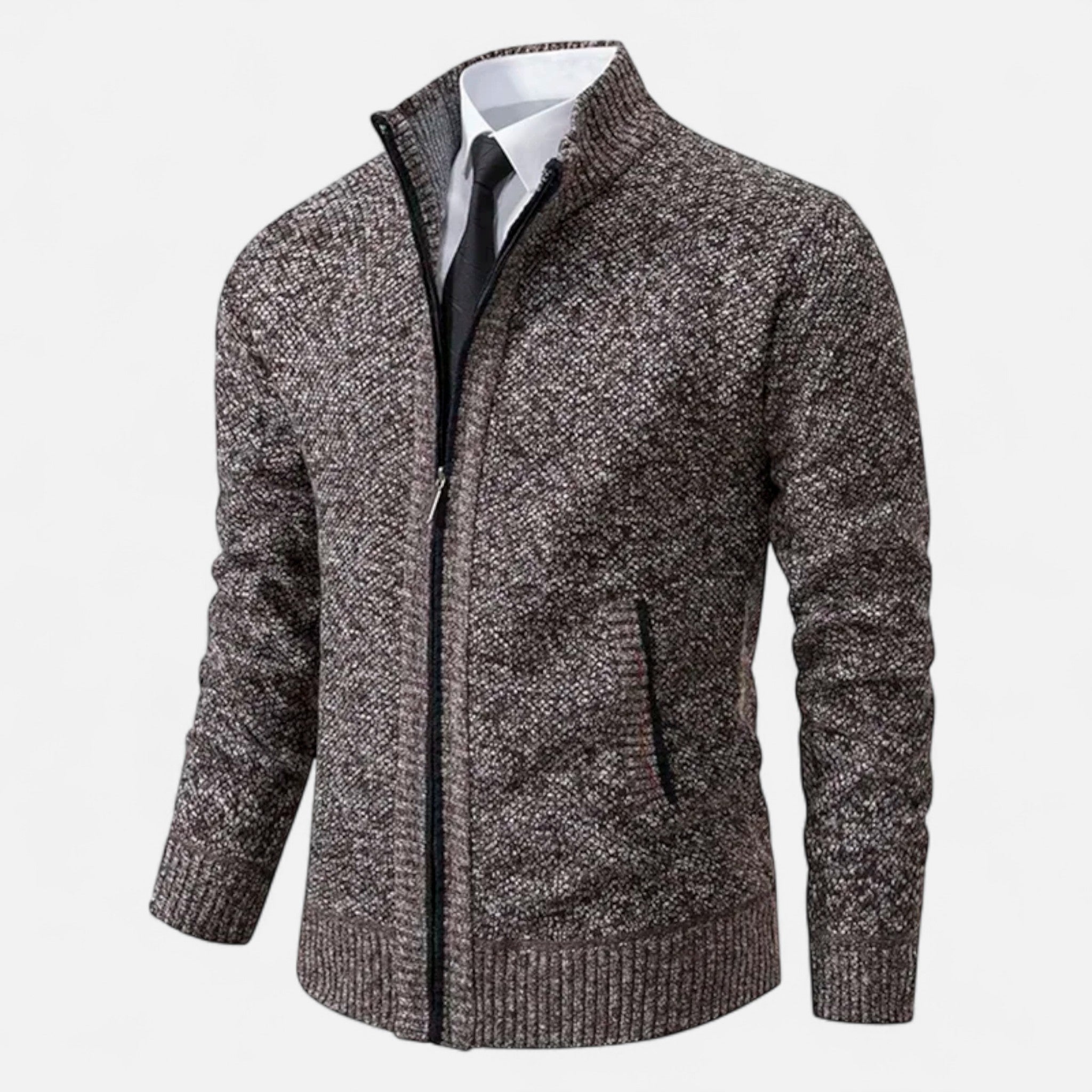 Veloire | Gilet Zippé Homme – Élégance Raffinée à Col Montant
