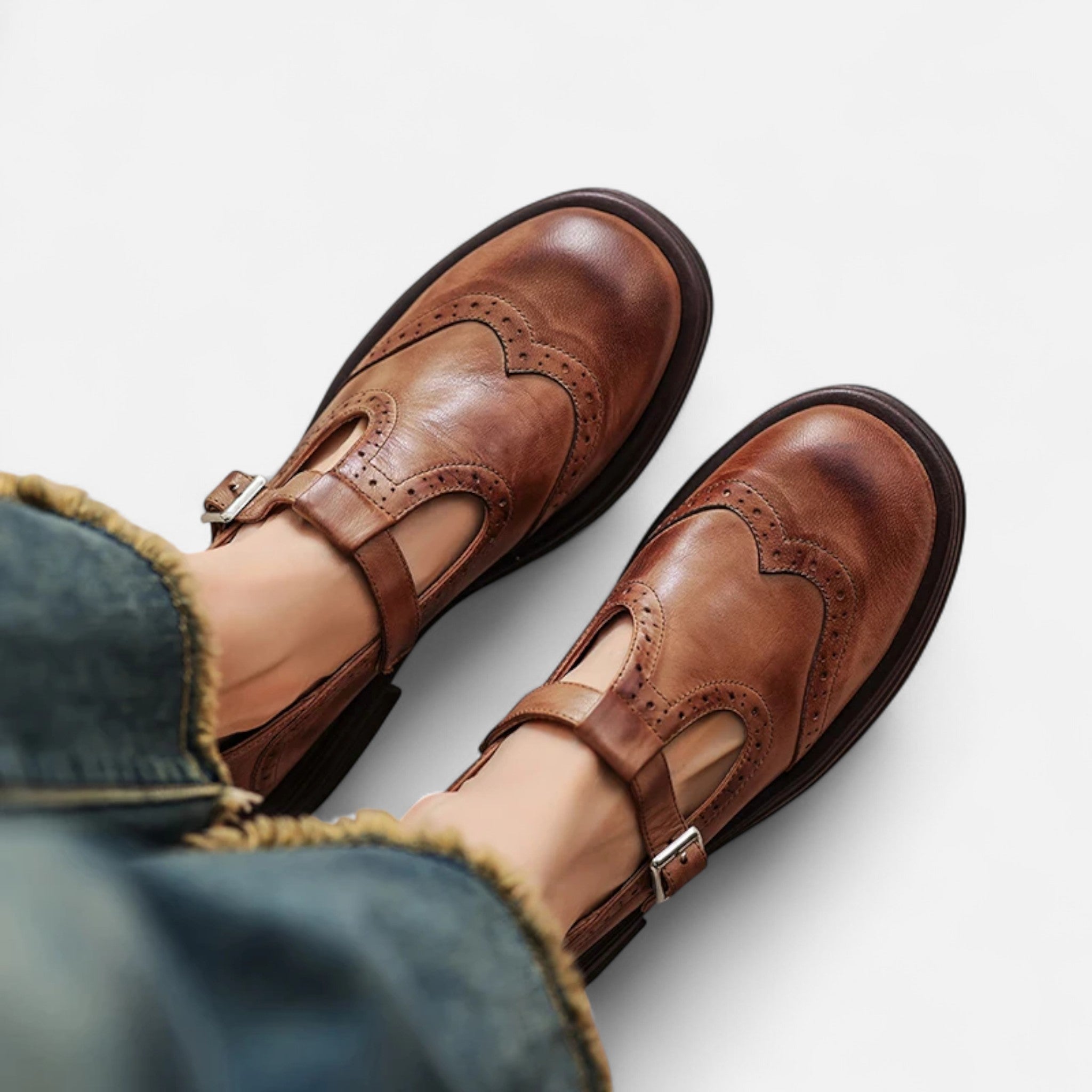 Veloire | Escarpins Mary Jane Femme – Élégance Raffinée en Cuir