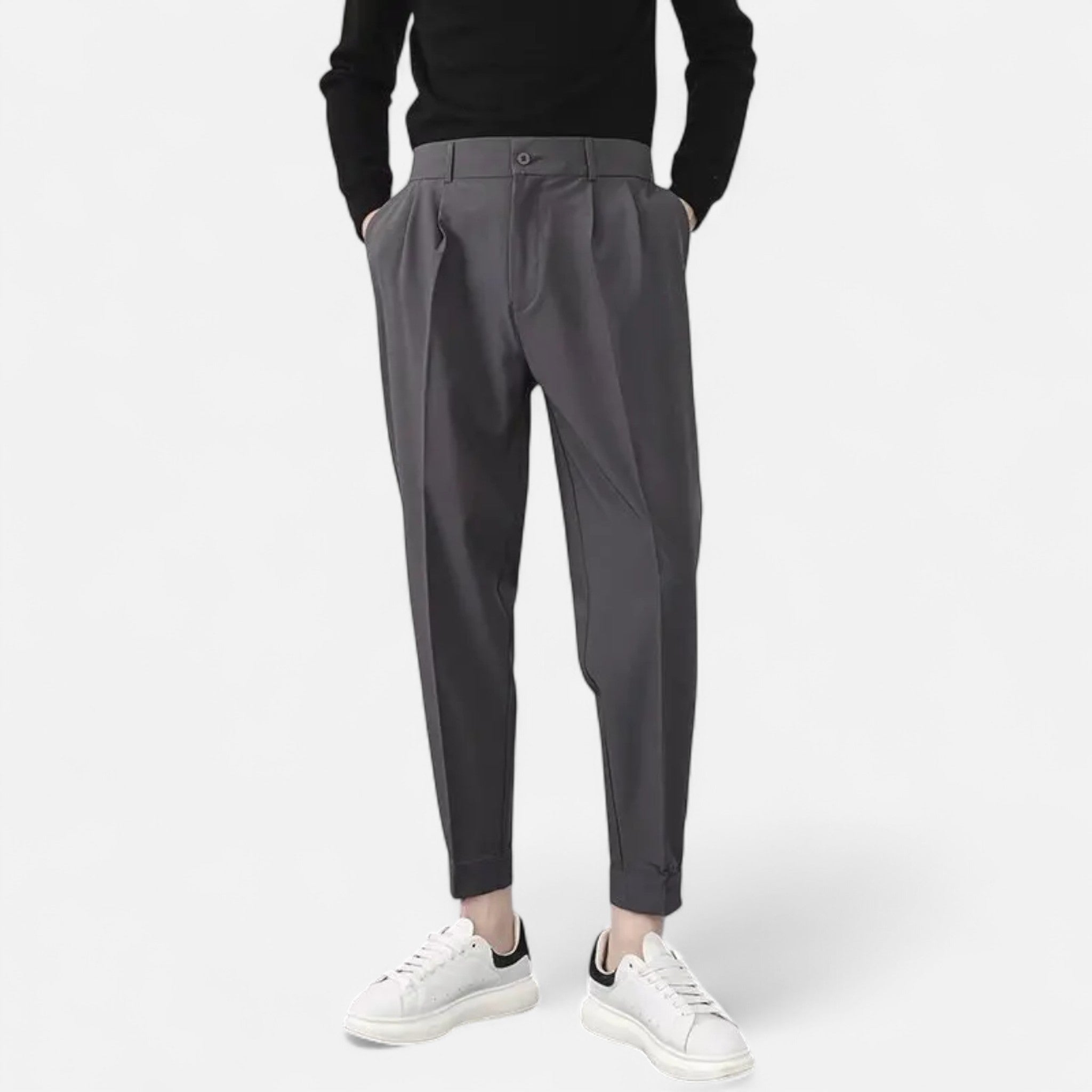 Veloire | Pantalon Homme à Pinces – Élégance Fuselée Héritage