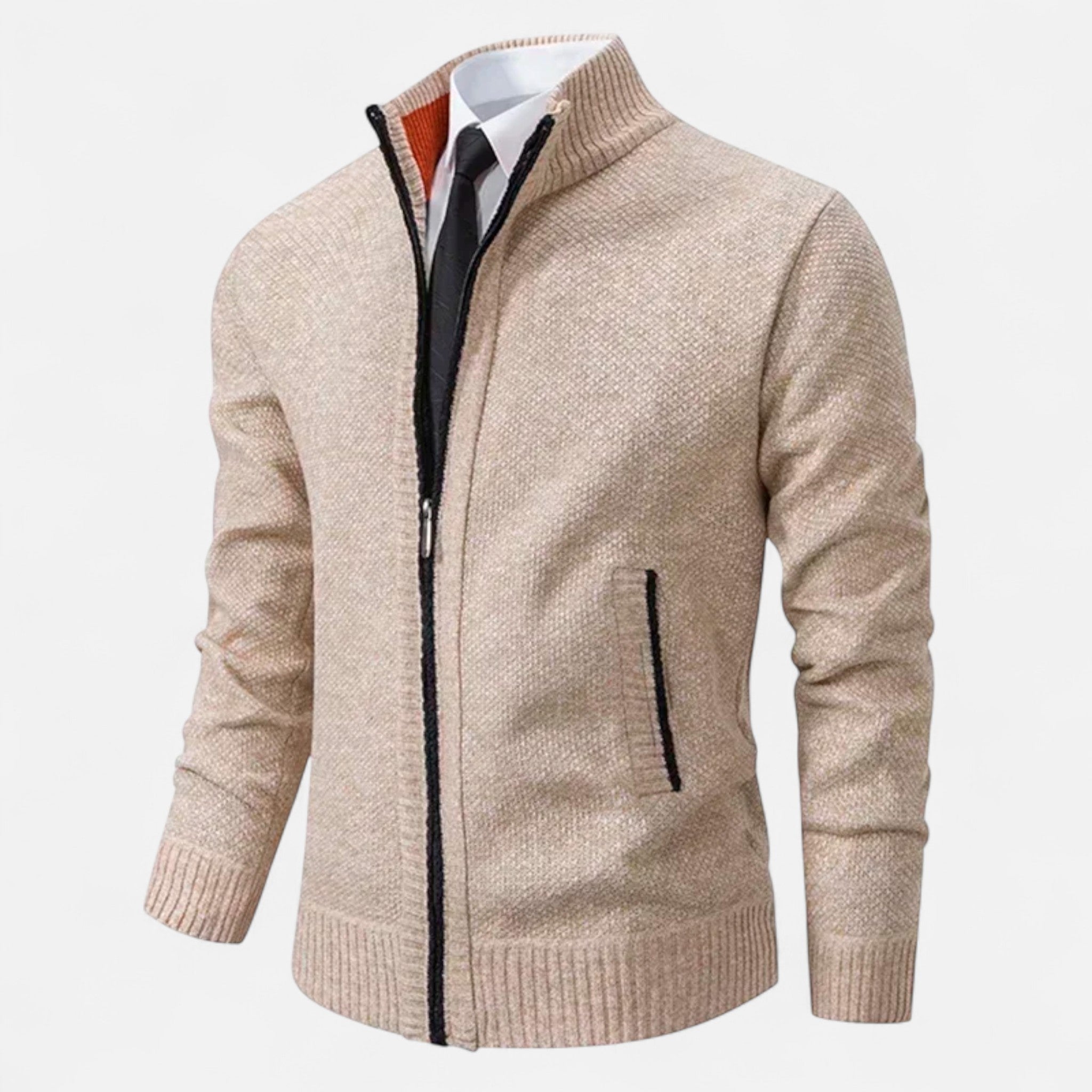 Veloire | Gilet Zippé Homme – Élégance Raffinée à Col Montant
