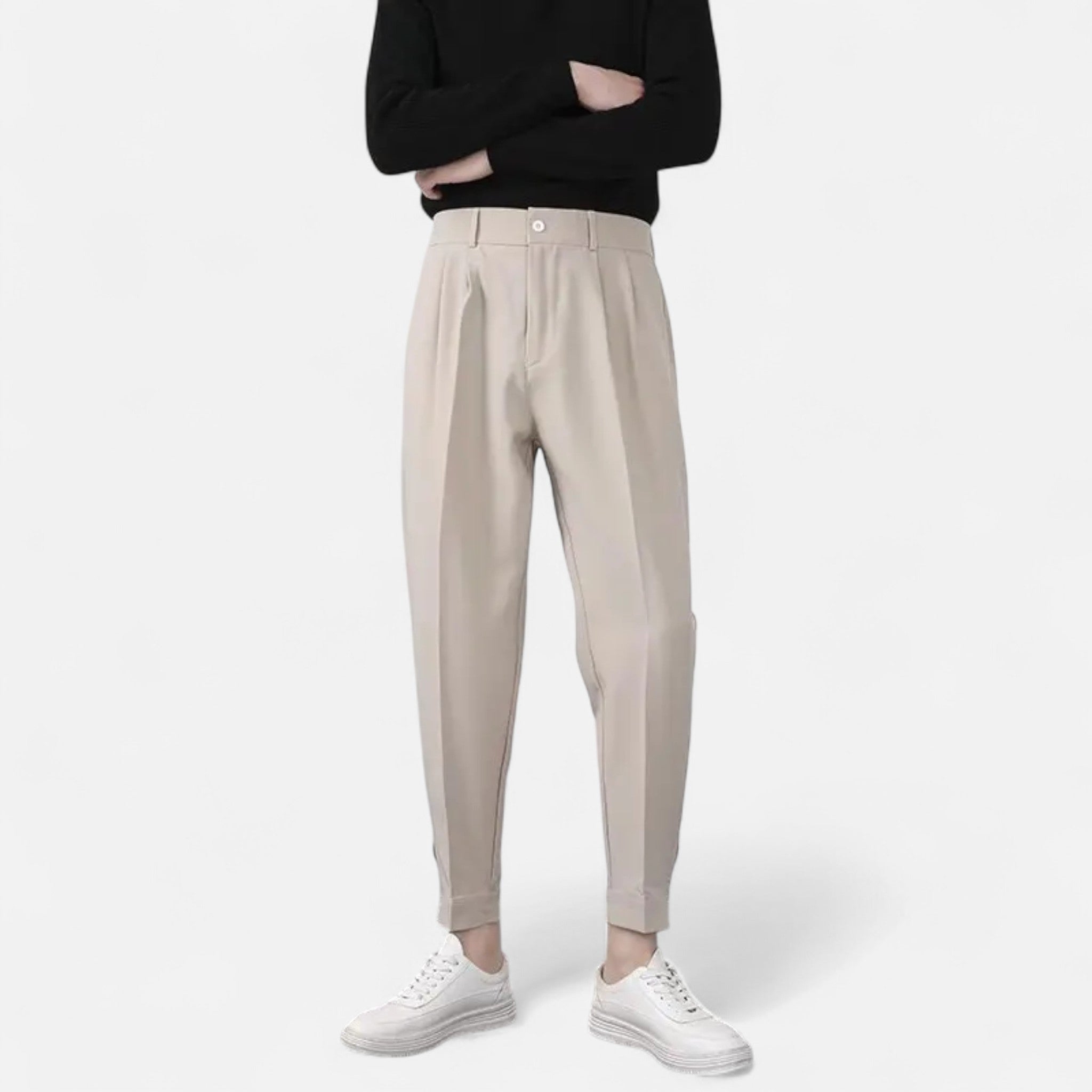 Veloire | Pantalon Homme à Pinces – Élégance Fuselée Héritage