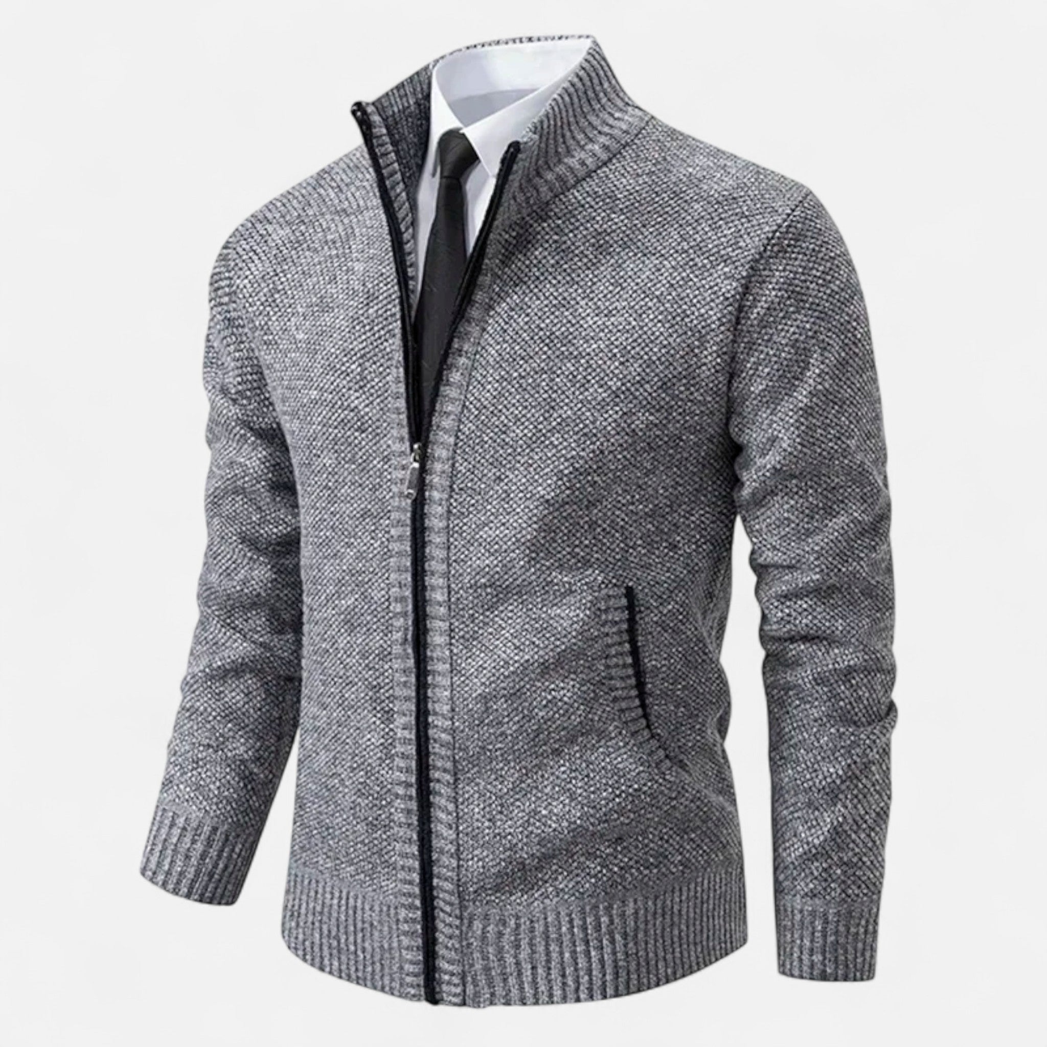Veloire | Gilet Zippé Homme – Élégance Raffinée à Col Montant
