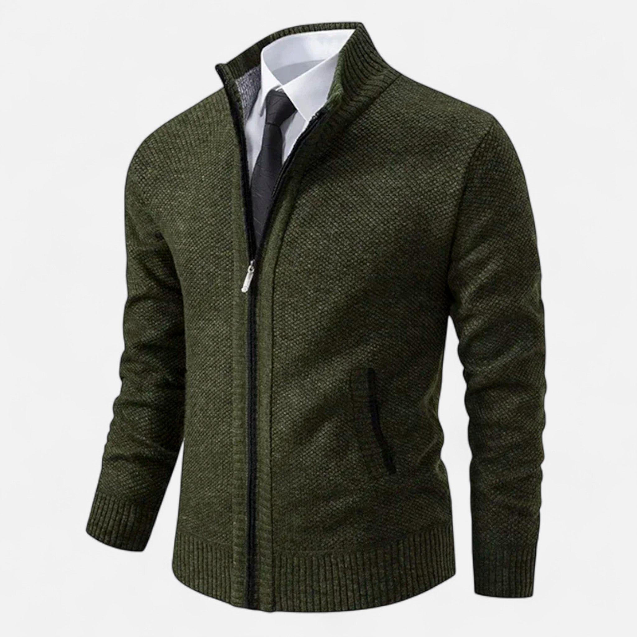 Veloire | Gilet Zippé Homme – Élégance Raffinée à Col Montant