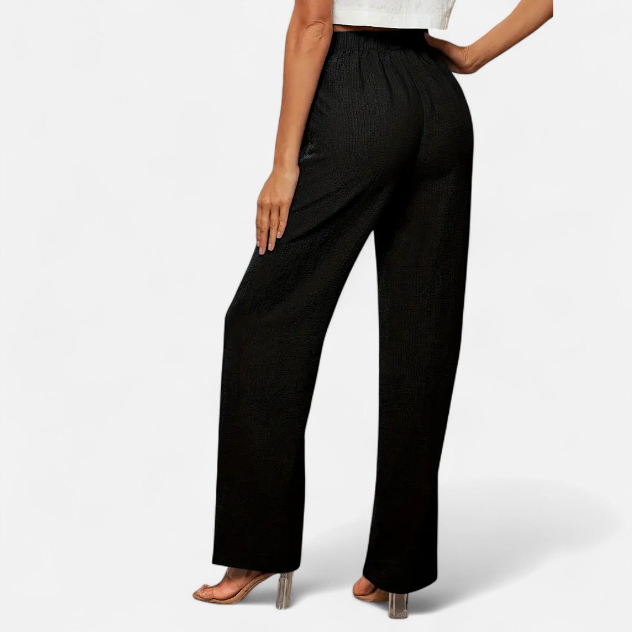 Veloire | Pantalon Femme à Jambe Droite – Style Taille Haute Intemporel