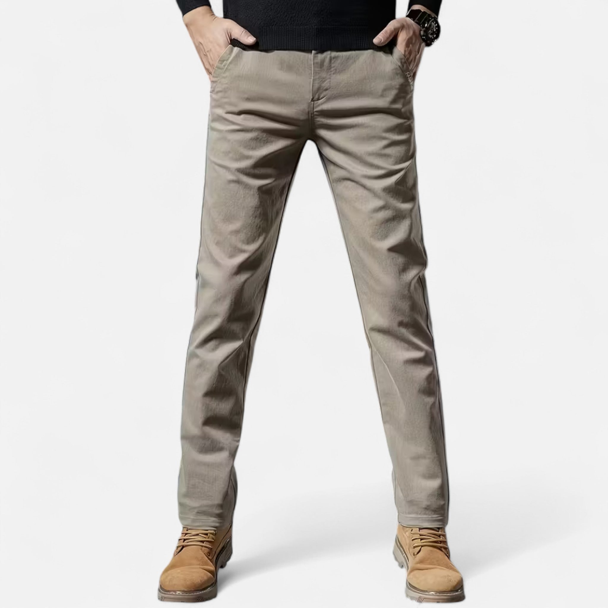 Veloire | Pantalon Homme – Élégance Tailleur en Coton à Jambe Droite