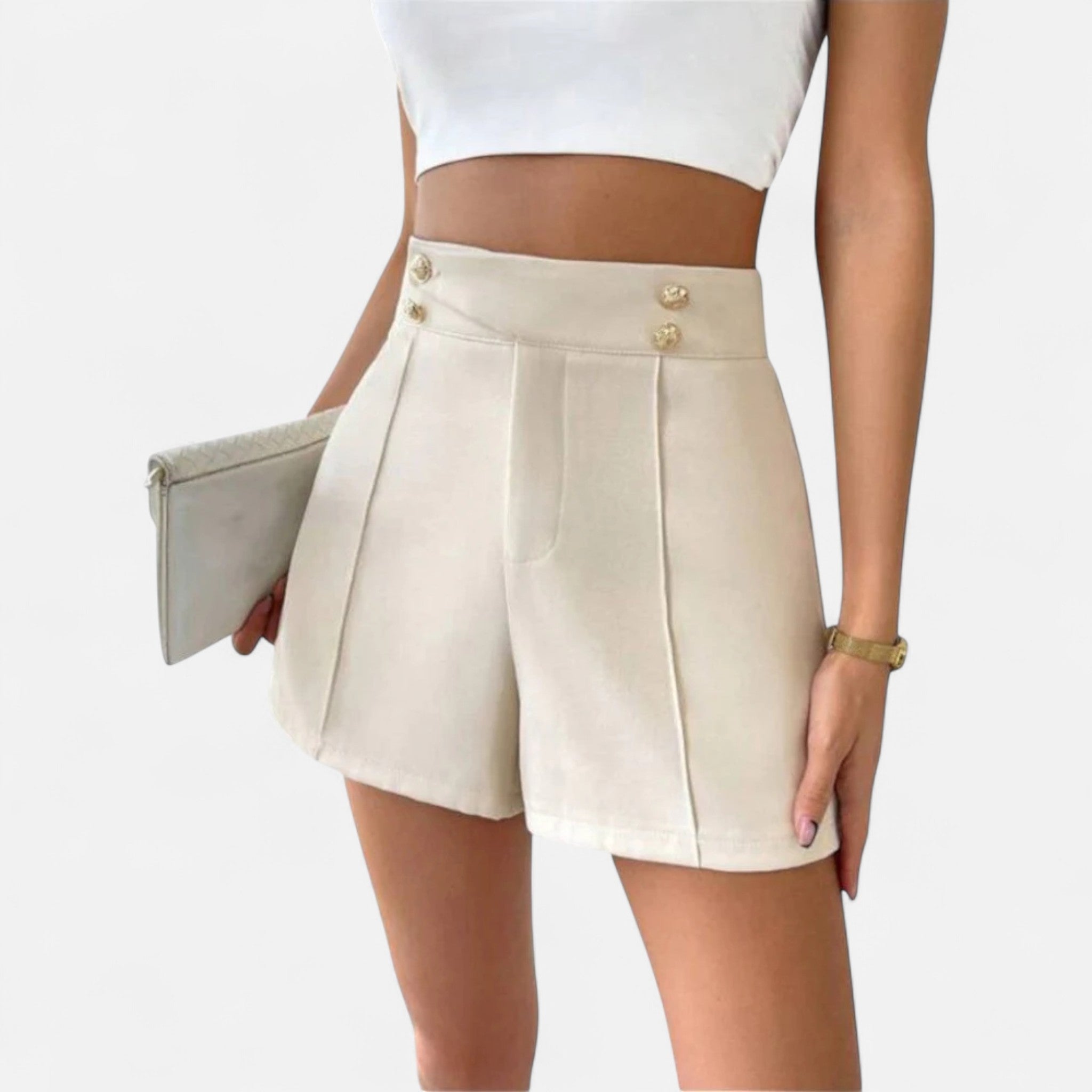 Veloire | Short Tailleur Femme – Élégance Taille Haute